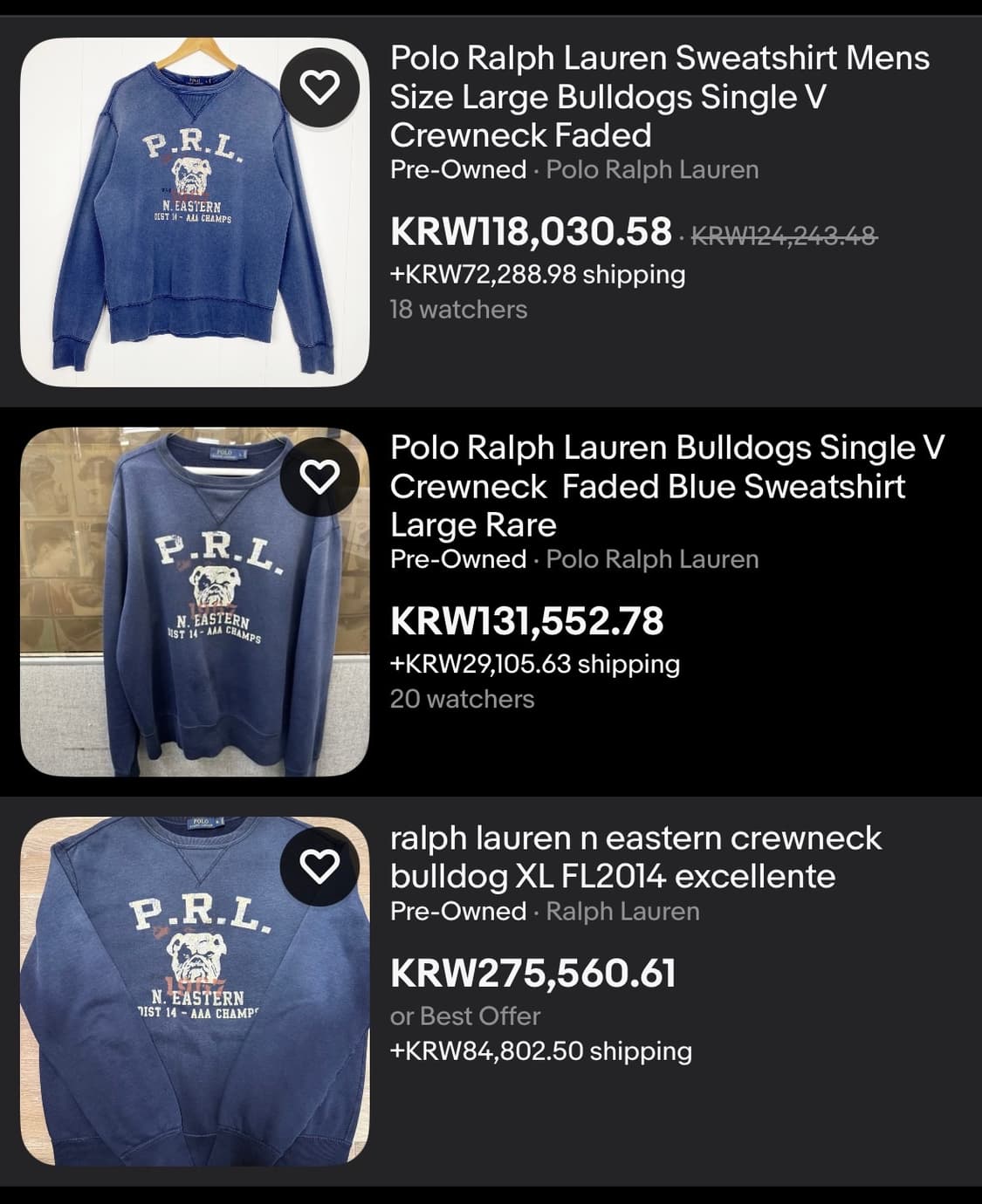 폴로 RRL 맛 폴로랄프로렌 불독 맨투맨 팝니다. 상품이미지2