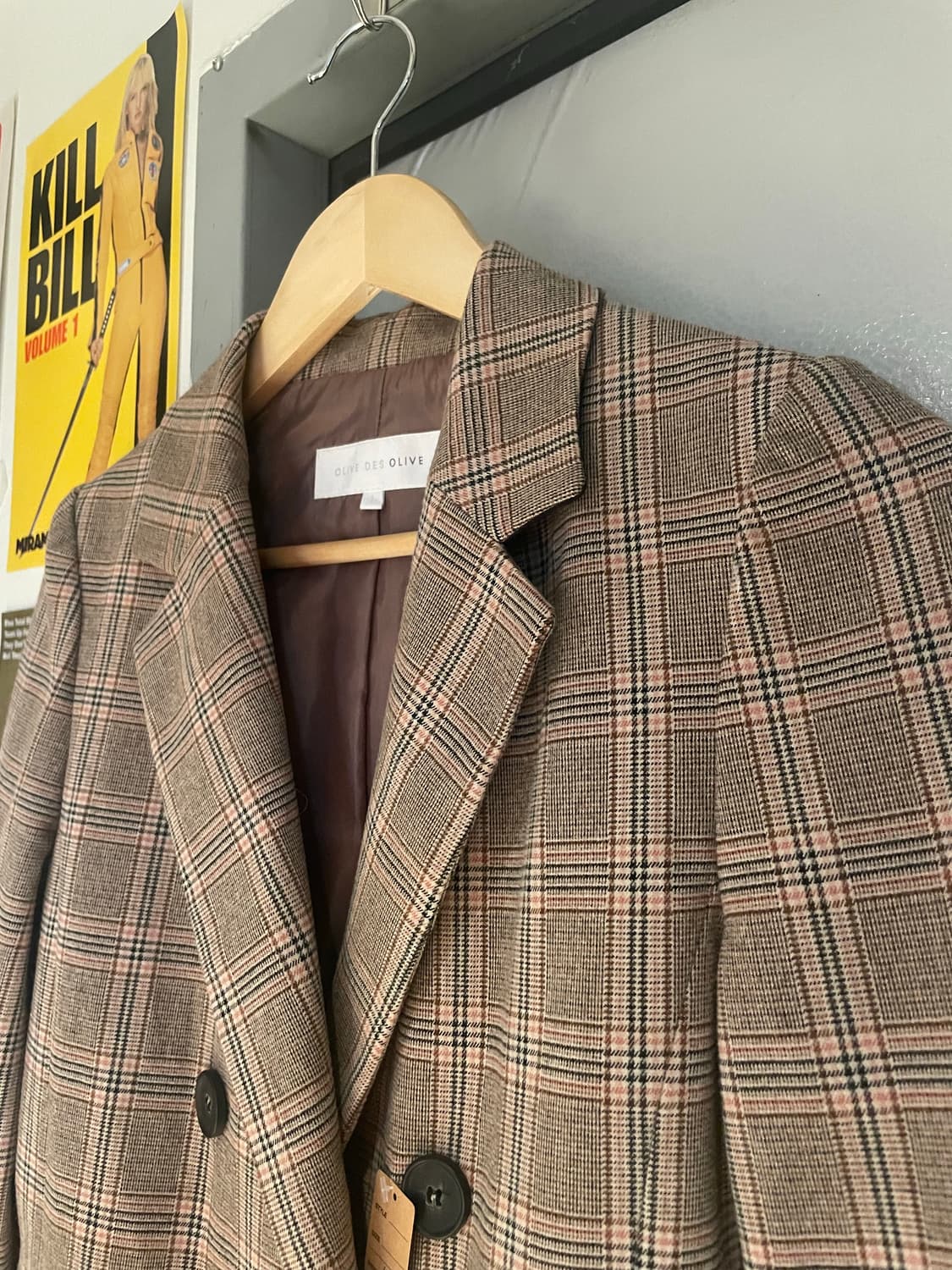 올리브데올리브 체크 블레이저 자켓 상품이미지2