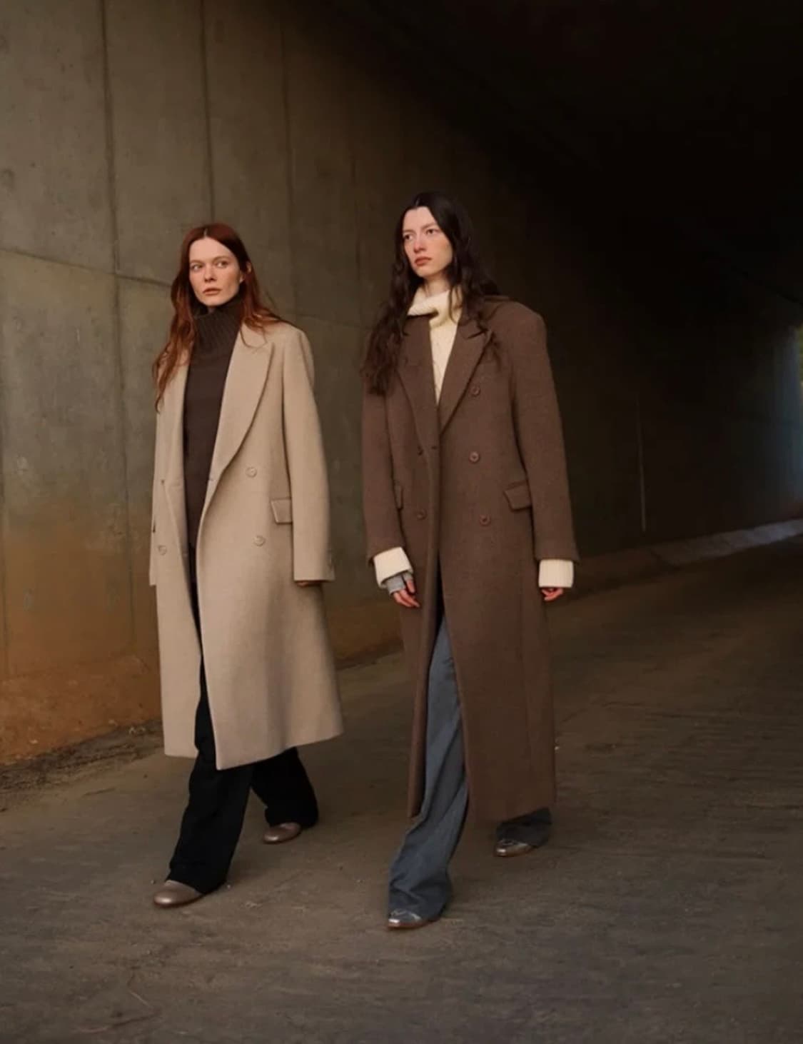 포이어 오트밀 롱 코트 상품이미지1