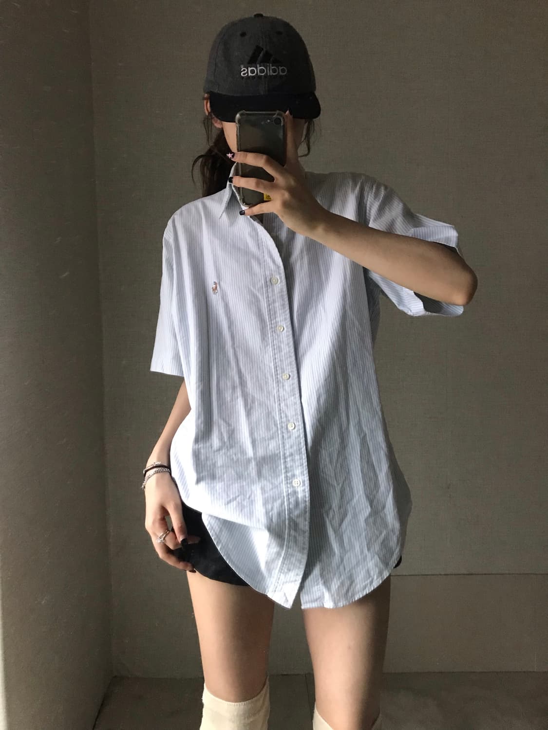 폴로 연하늘 반팔 셔츠 상품이미지1