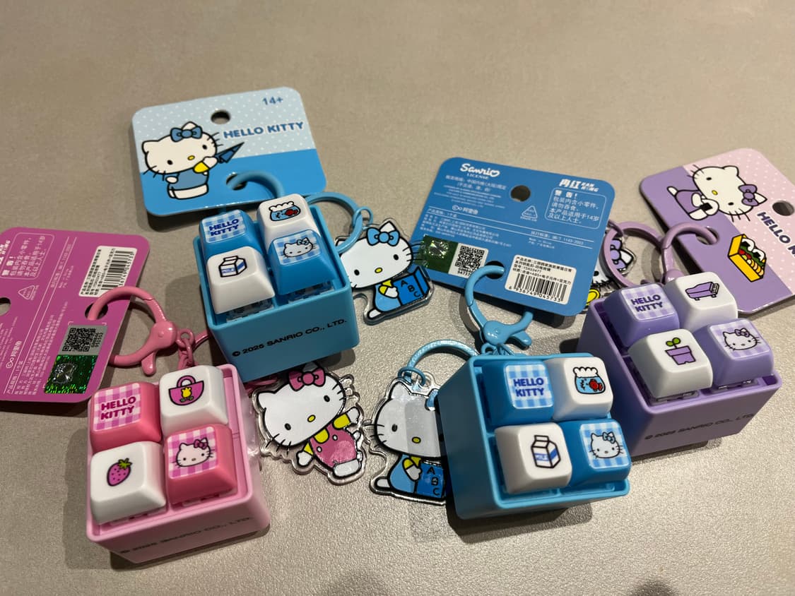 키티 LED 키캡 키링 상품이미지1