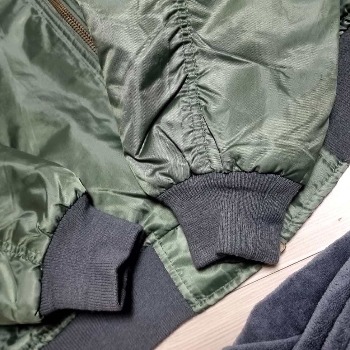 로스코 카키색 MA-1 항공 점퍼(XL) 상품이미지5