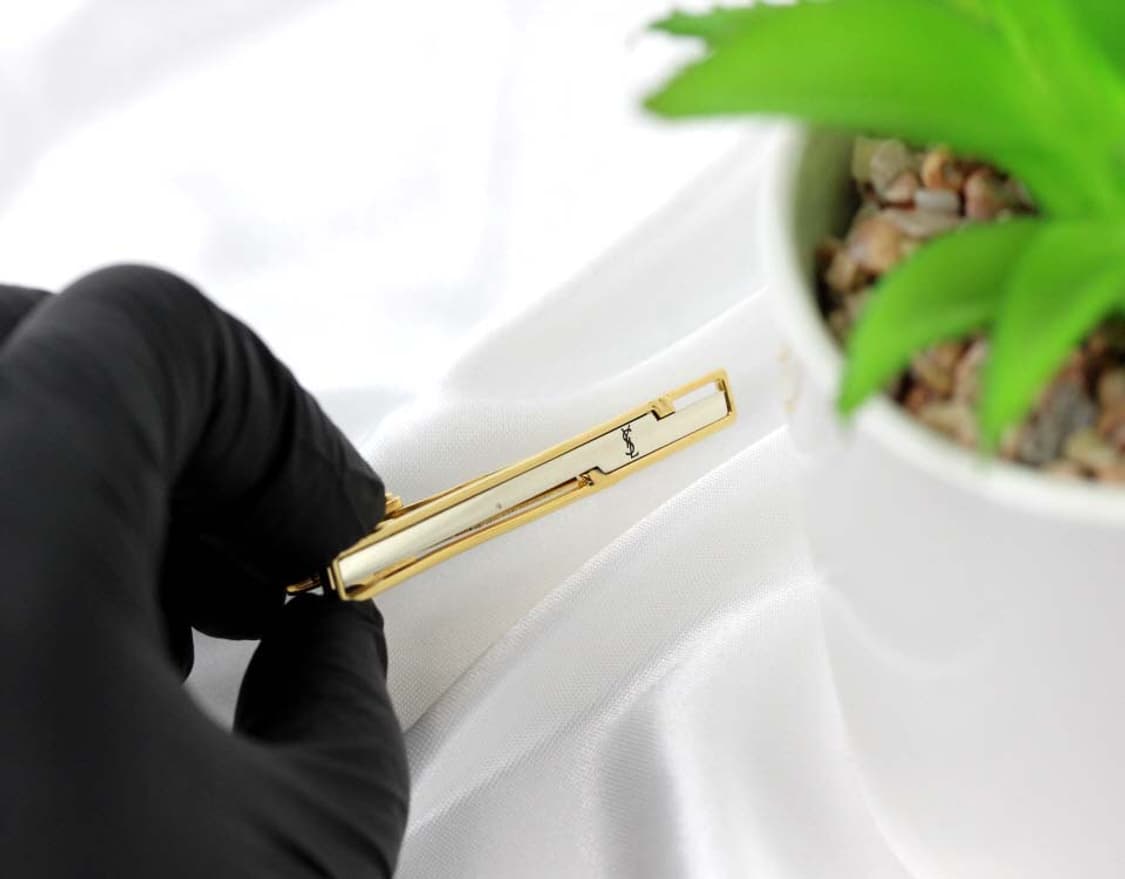 입생로랑 B+등급 5.2cm 남자 명품 넥타이핀 빈티지 상품이미지4