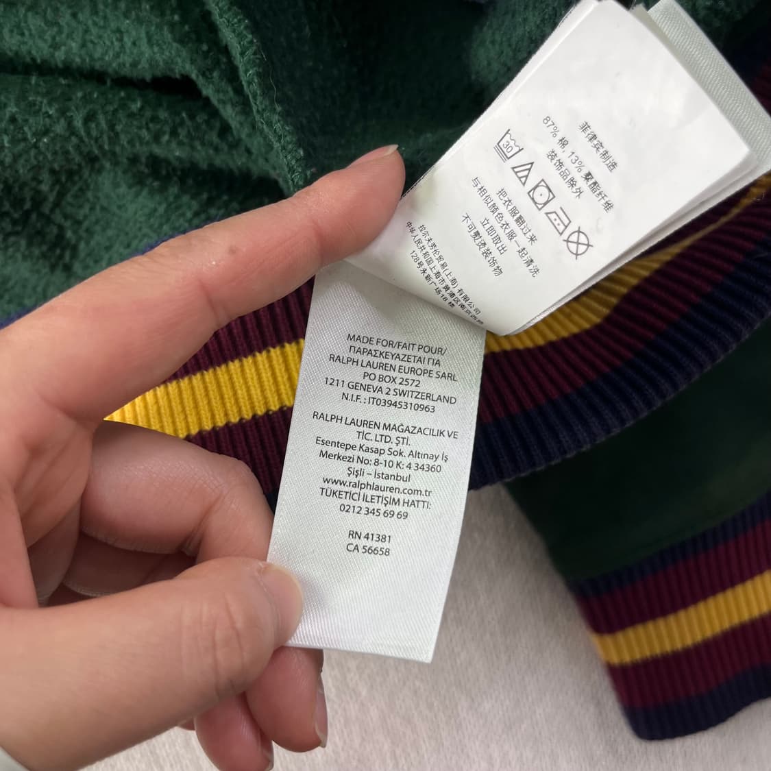 100 폴로랄프로렌 프레리 럭비 멀티패치 숄카라 가디건 상품이미지9