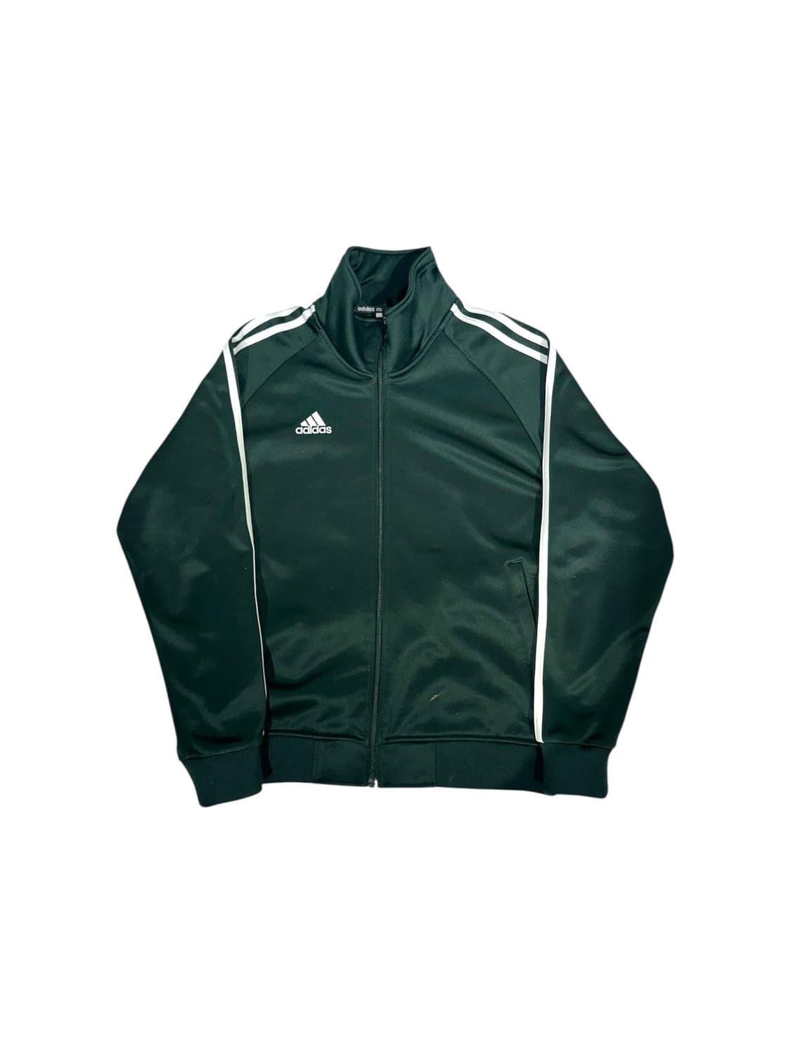 아디다스 그린 화이트 삼선 트랙탑 져지 M 상품이미지5