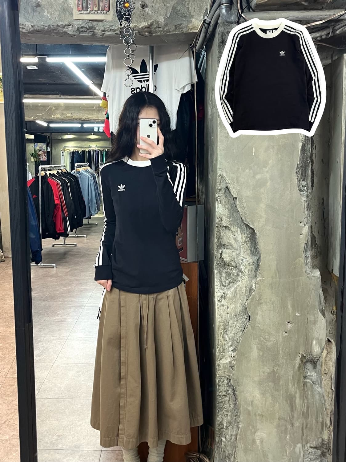 아디다스 긴팔티 블랙 XS #csz2741 상품이미지1