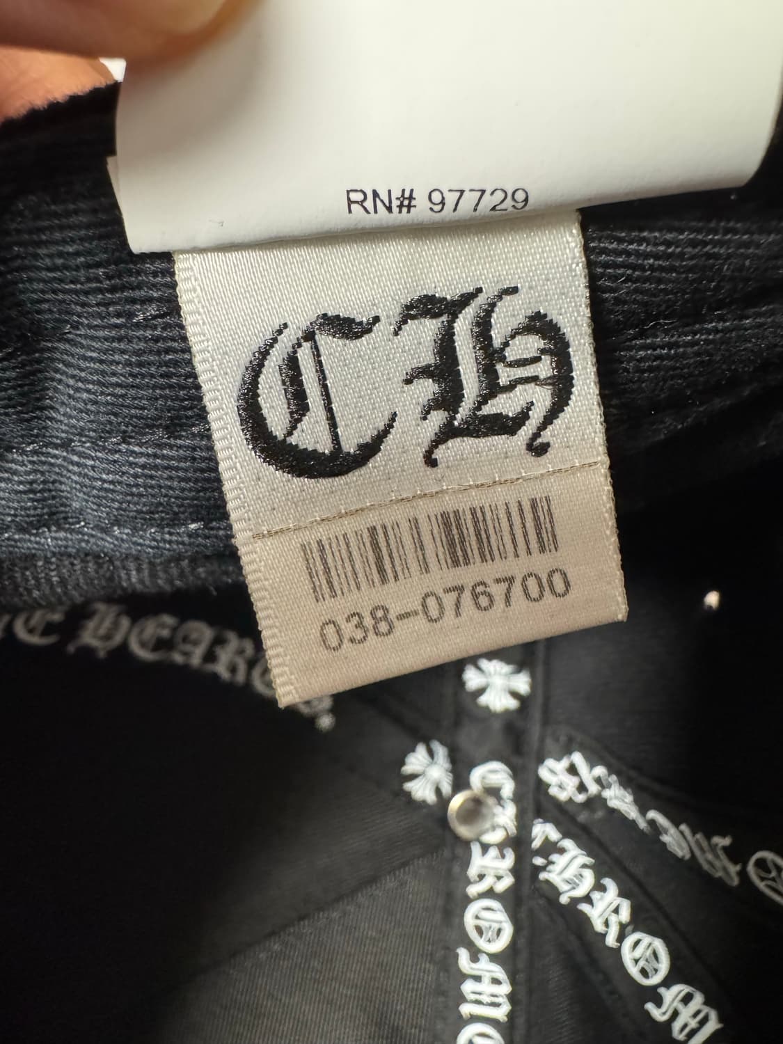 크롬하츠 홀스슈 데님 베이스볼햇 블랙 상품이미지9