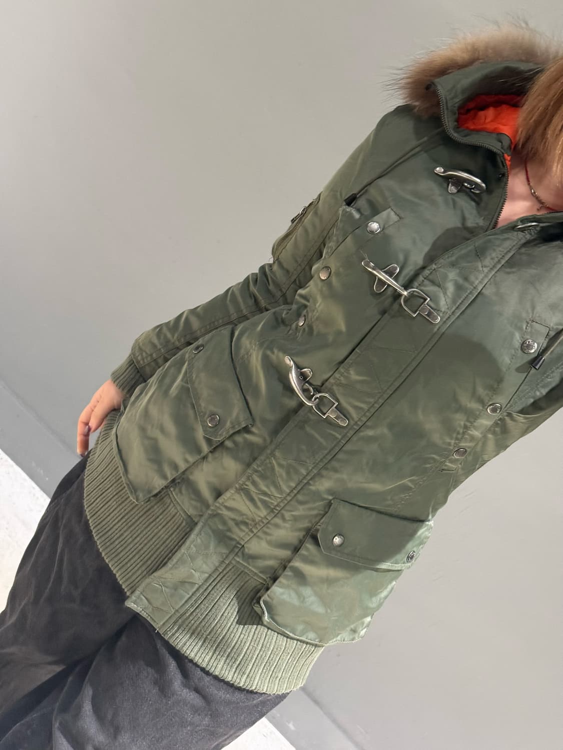 Avirex buckle detail fur trimming jumper 상품이미지5