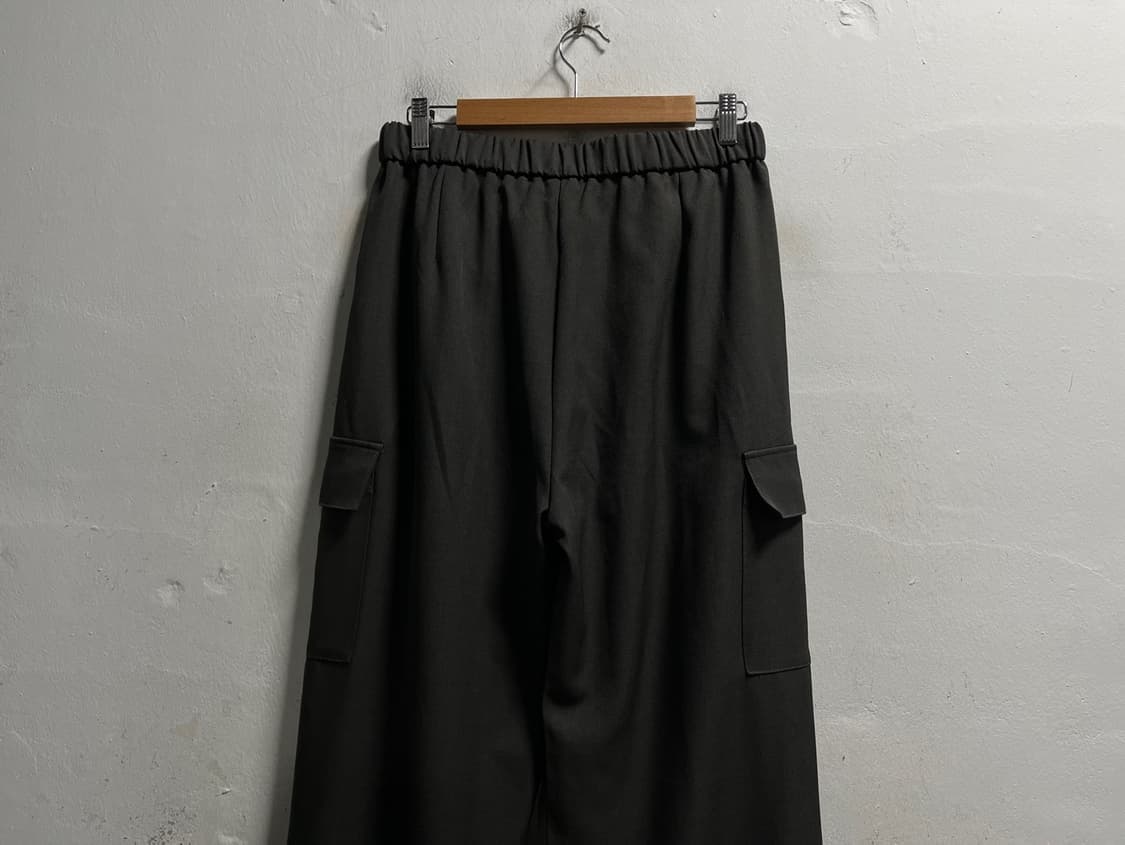 28-32) 다크브라운 스판 카고 밴딩 와이드팬츠 바지 상품이미지4