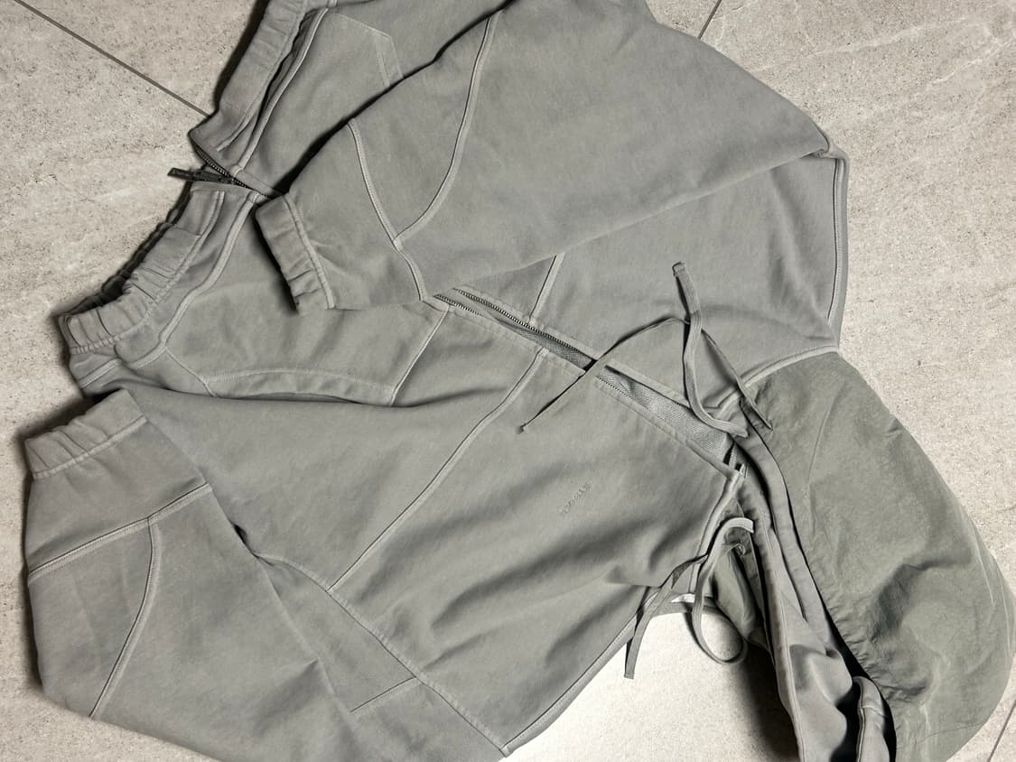 노드랩스 DOUBLE HOODIE ZIP-UP 라이트그레이 (m) 상품이미지4