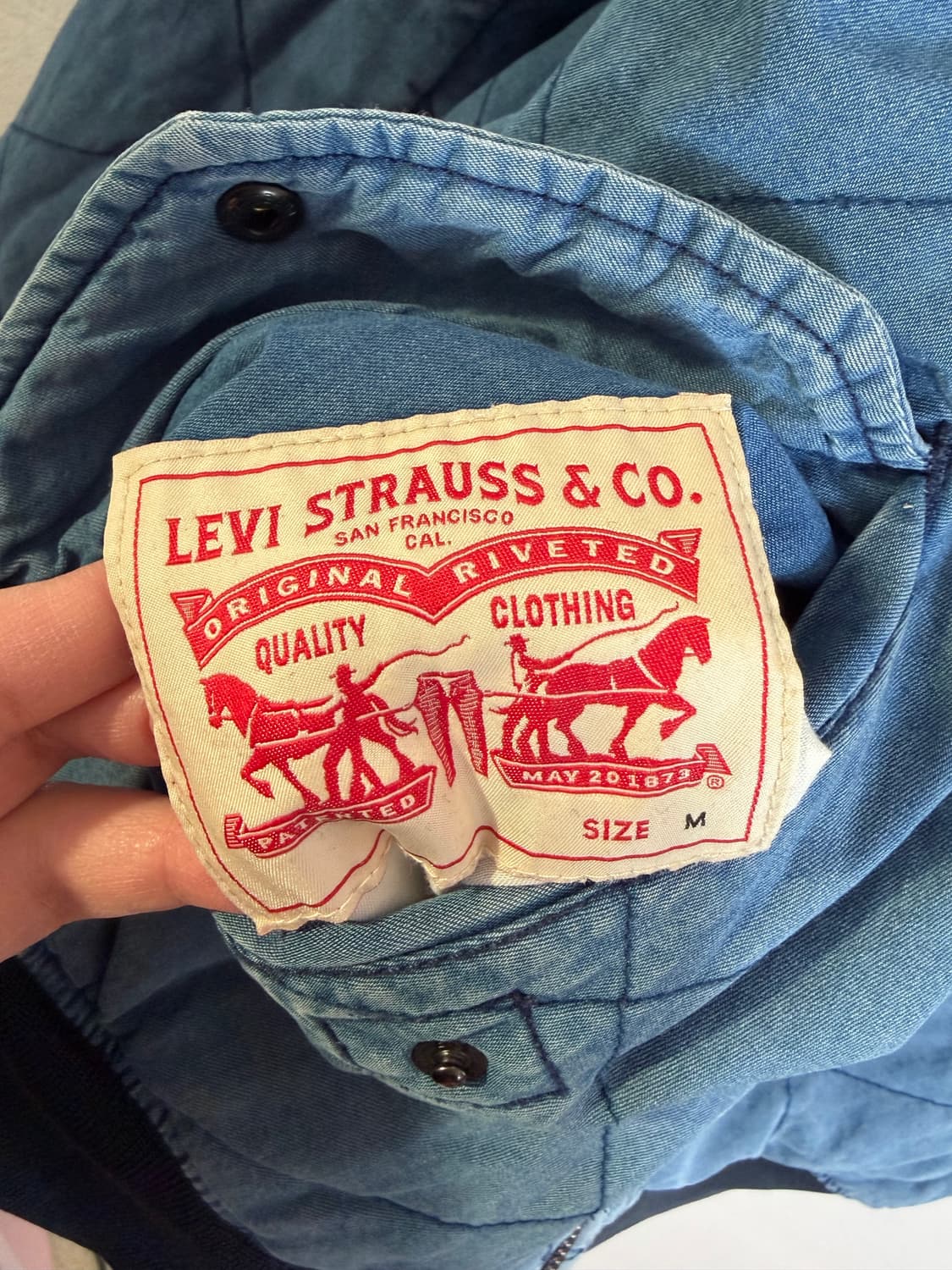 리바이스 퀄팅 리버시블 데님 자켓(M) 상품이미지8