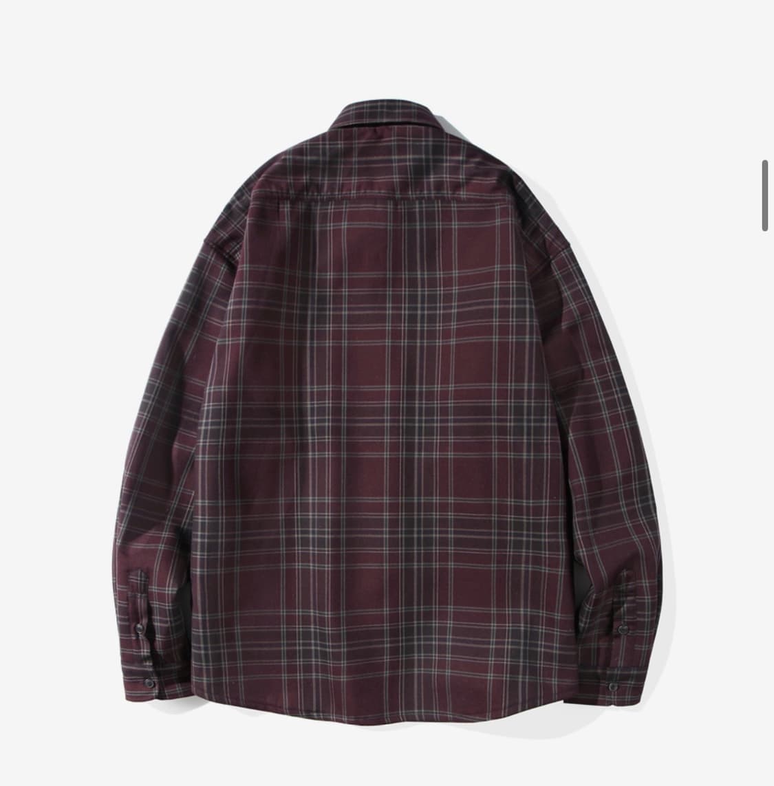[다이아몬드 레이라] 다크버건디 므드 체크 셔츠 S45 상품이미지2
