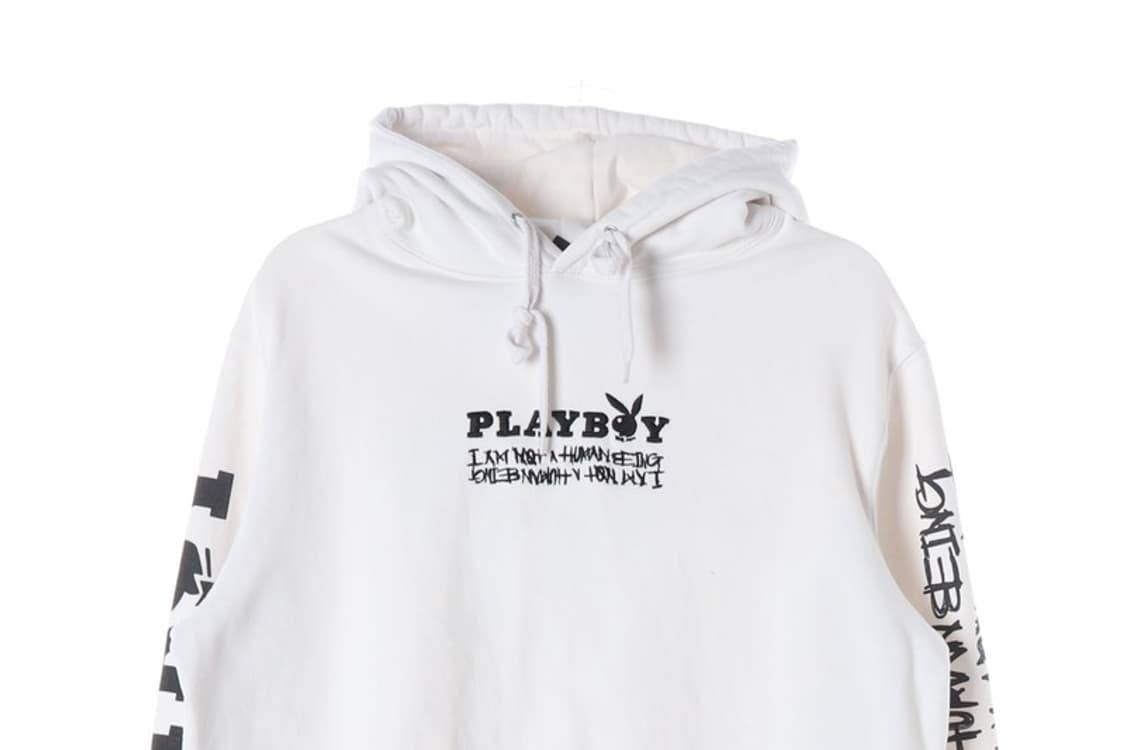 아임낫어휴먼비잉 X 플레이보이 콜라보 로고 후드티 L 상품이미지3