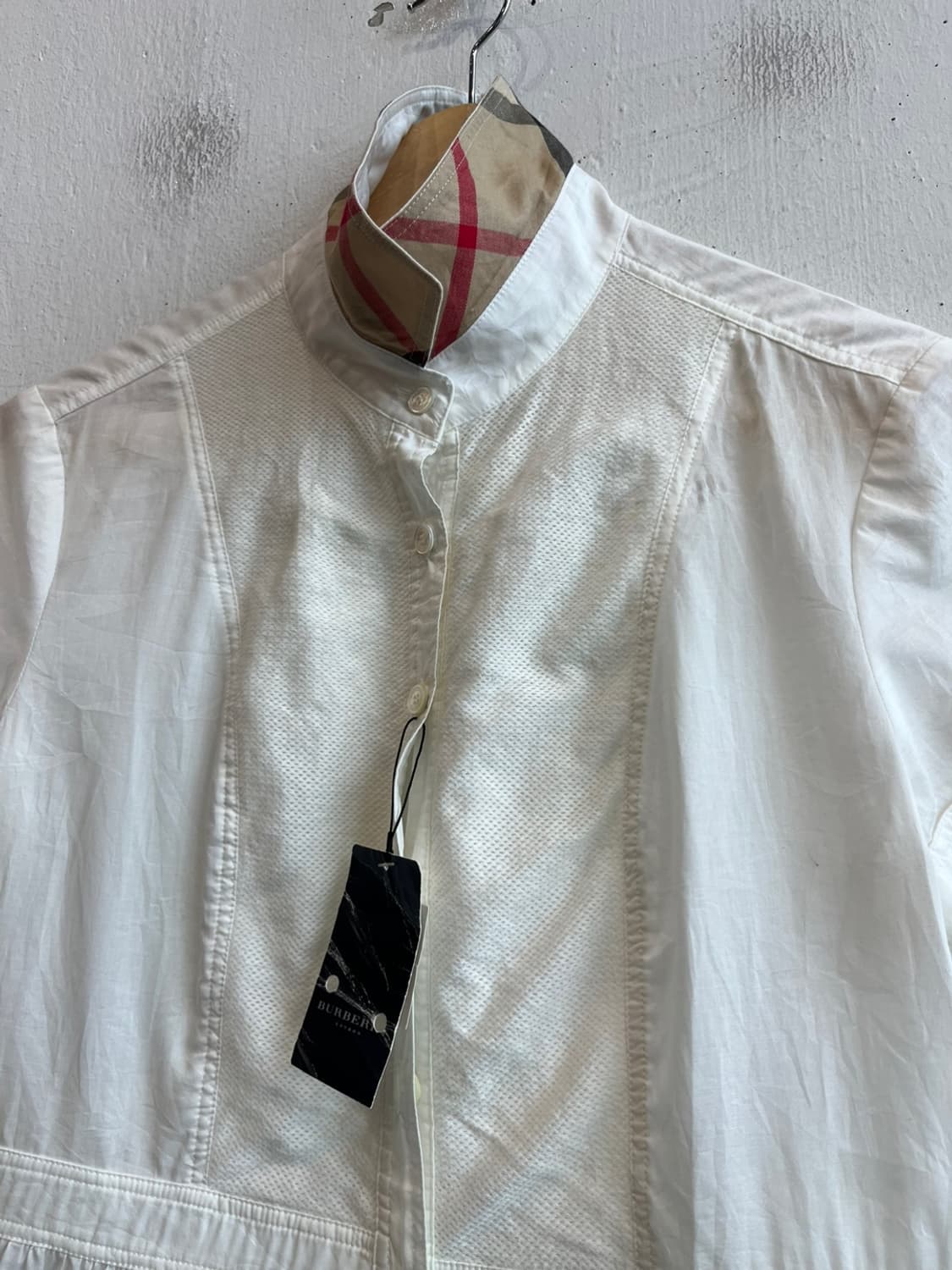 버버리 반팔 셔츠 블라우스 우먼즈 Made in JAPAN 상품이미지2