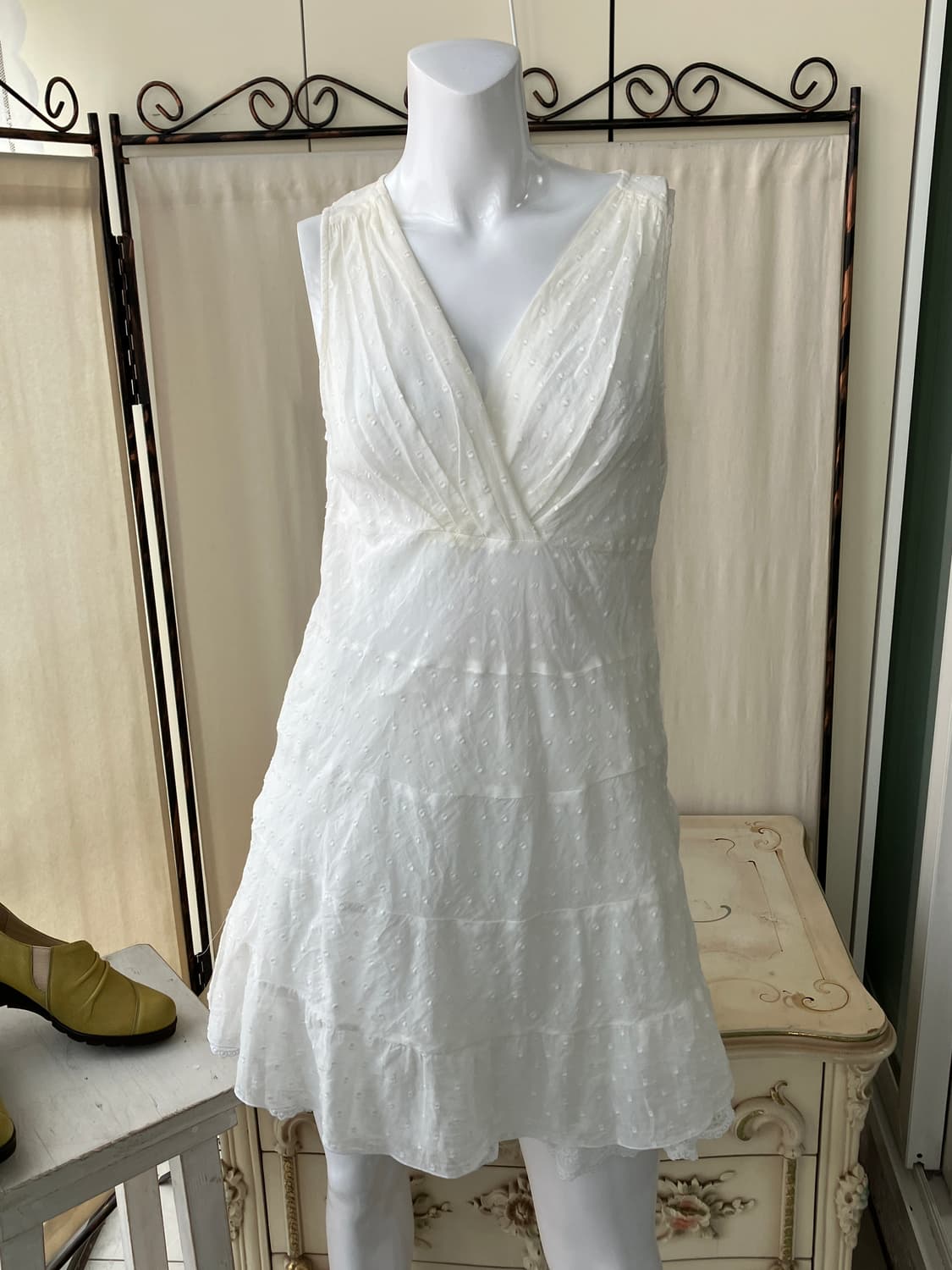 ivory dot sheer dress blouse 상품이미지8