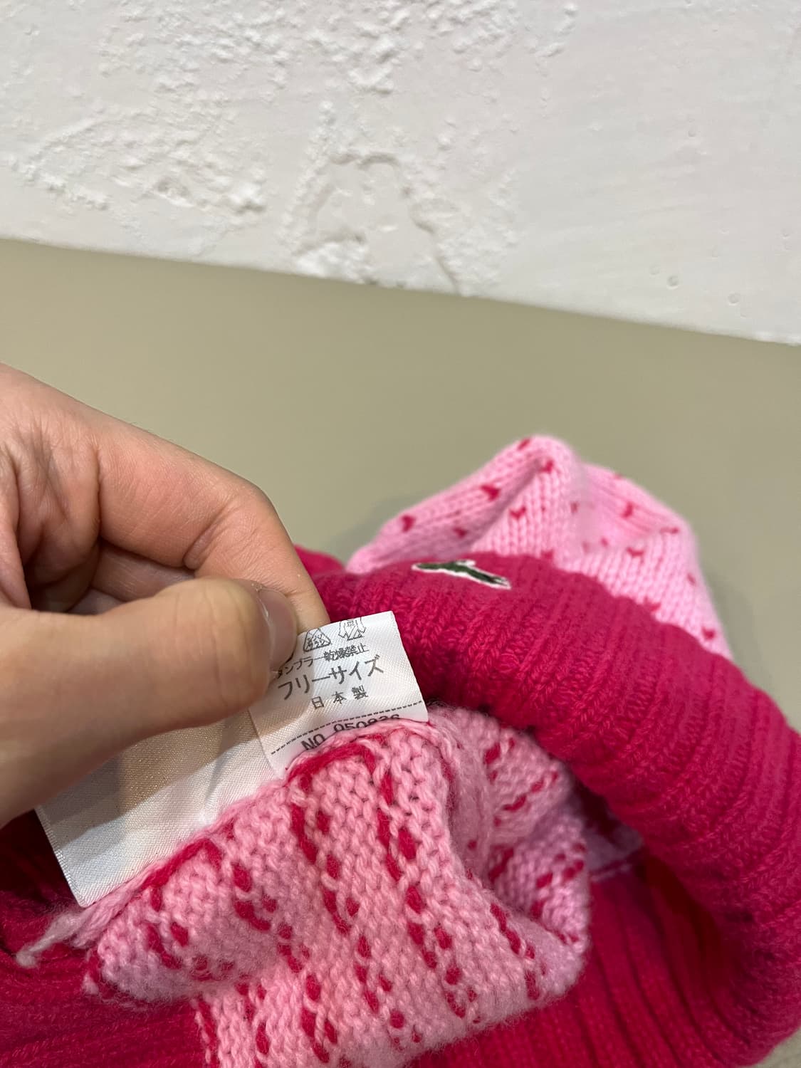 라코스테 울 하트 비니 Made in JAPAN 상품이미지4