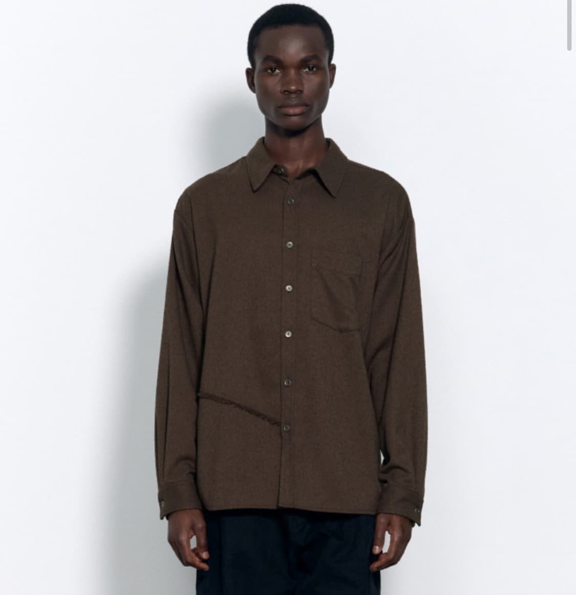 인사일런스 컷오프 네프 셔츠 DARK BROWN L사이즈 상품이미지4