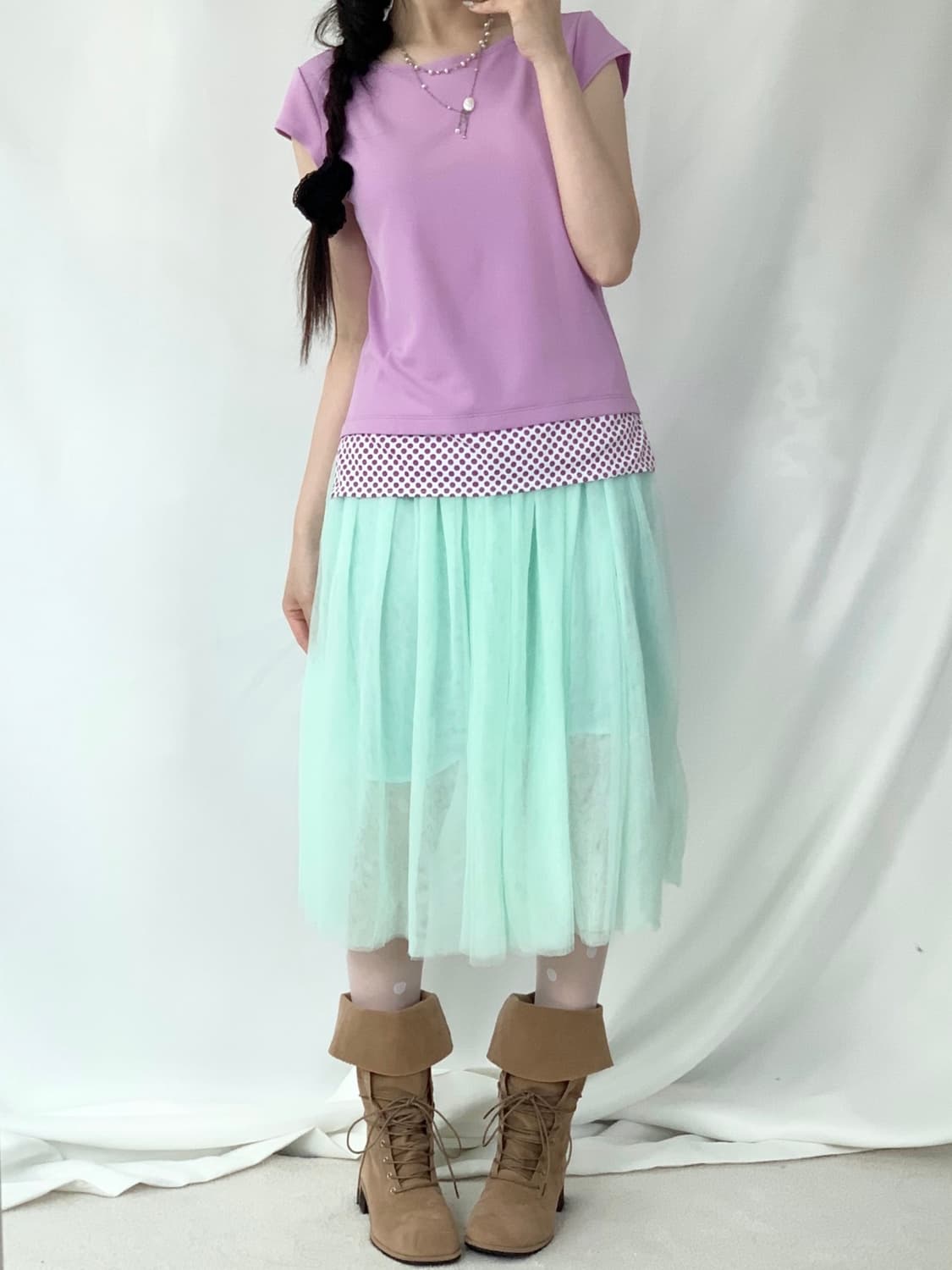 포도맛 ♥ 도트 레이어드 귀요미t 상품이미지2