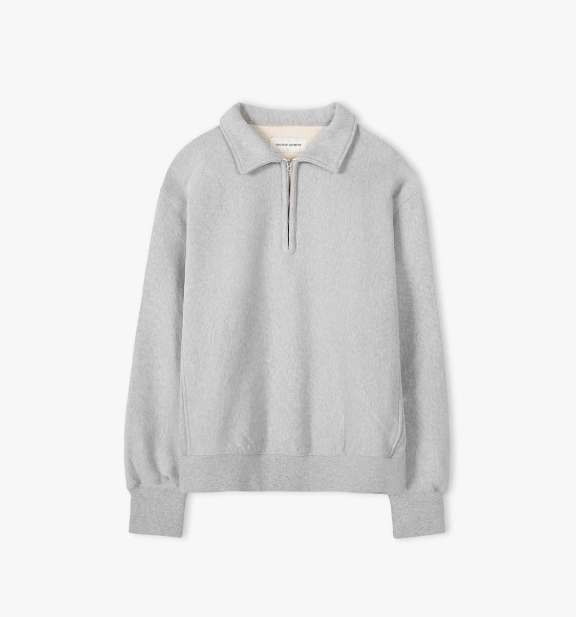 [L] 처칠롬퍼 하프집 풀오버 빈티지 그레이 상품이미지1
