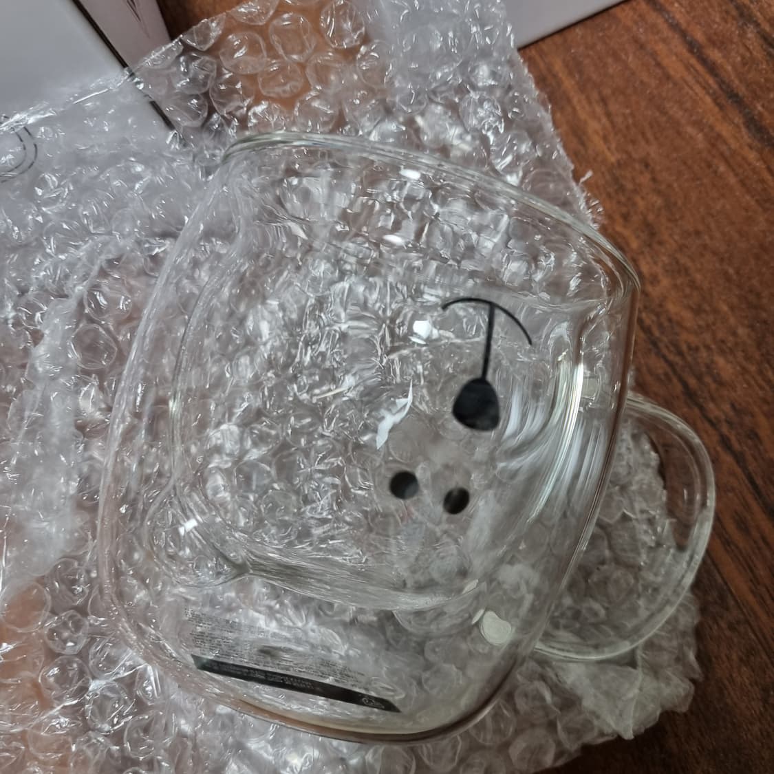 곰돌이 이중 내열유리 머그잔 250ml 상품이미지5