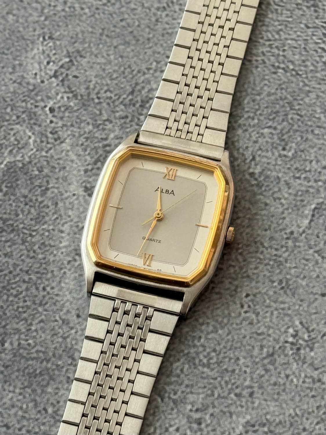 세이코 Seiko ALBA 쿼츠 스퀘어 콤비 상품이미지1