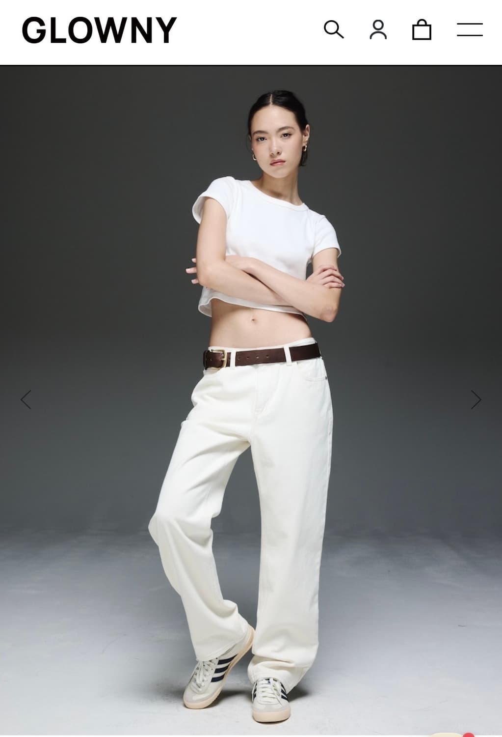 Glowny Jane jean white M 상품이미지1