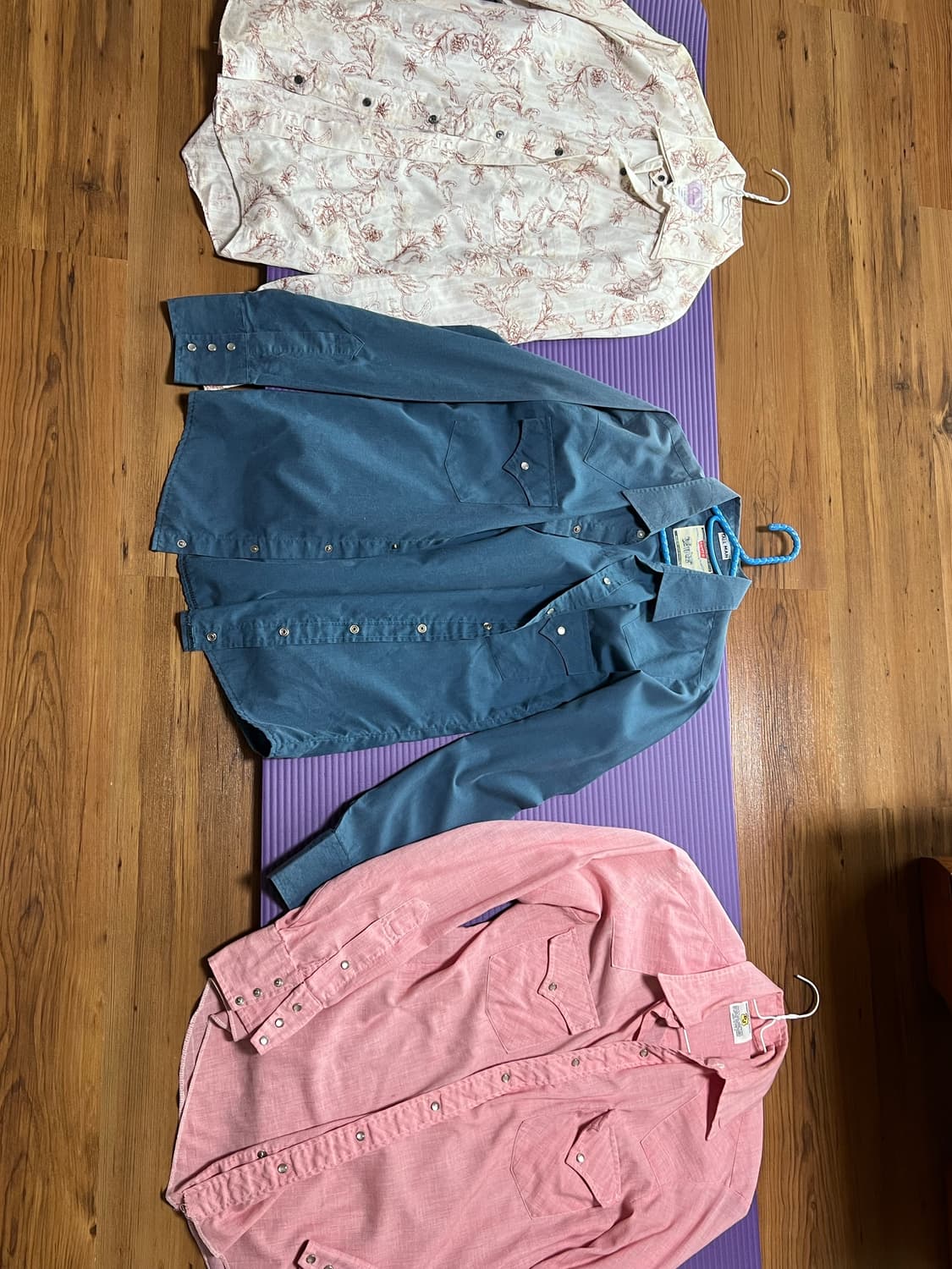 빈티지 웨스턴셔츠 3벌 일괄 상품이미지1