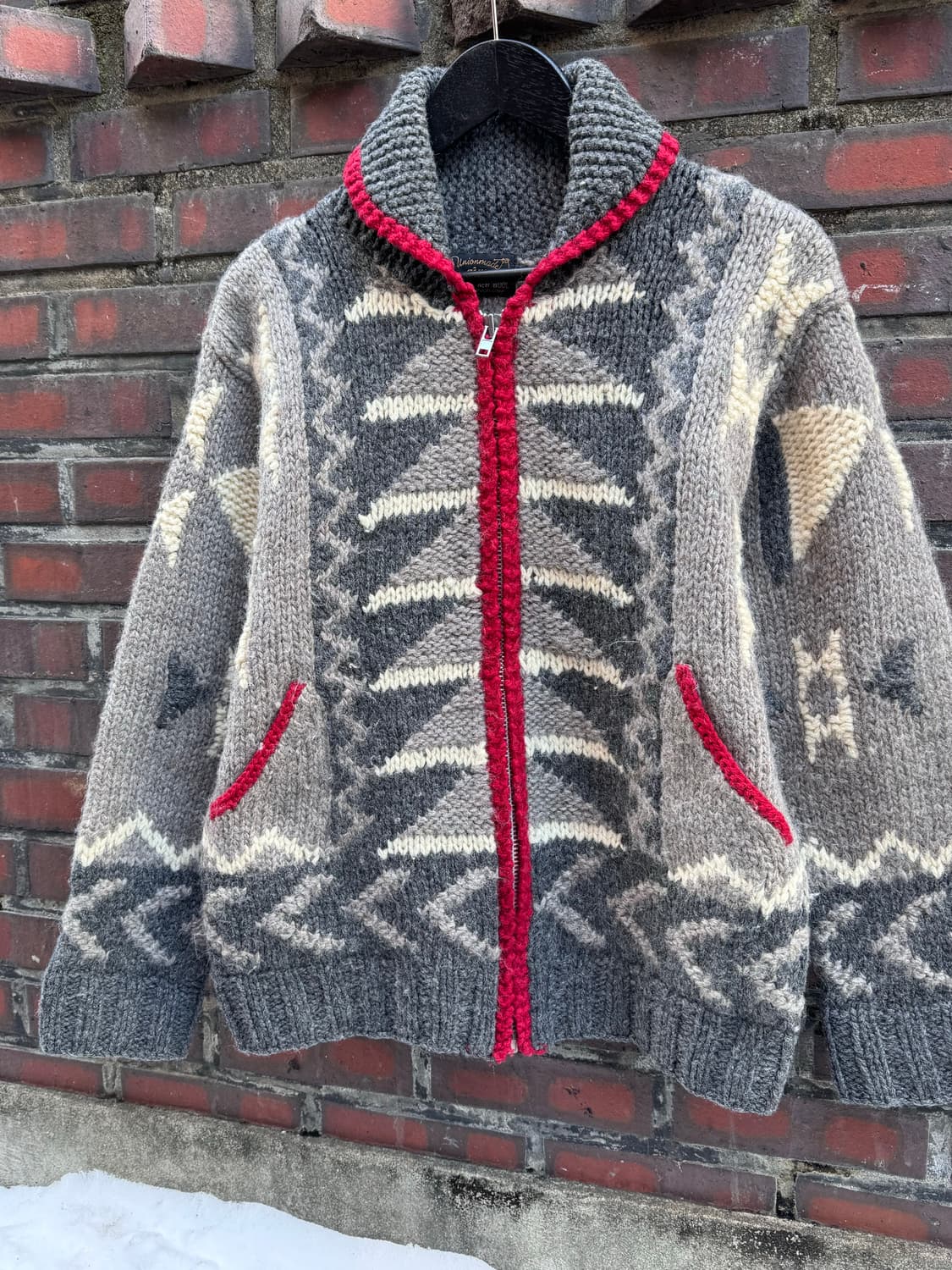 GIM 패턴 퓨어울 스웨터 코위찬 상품이미지2