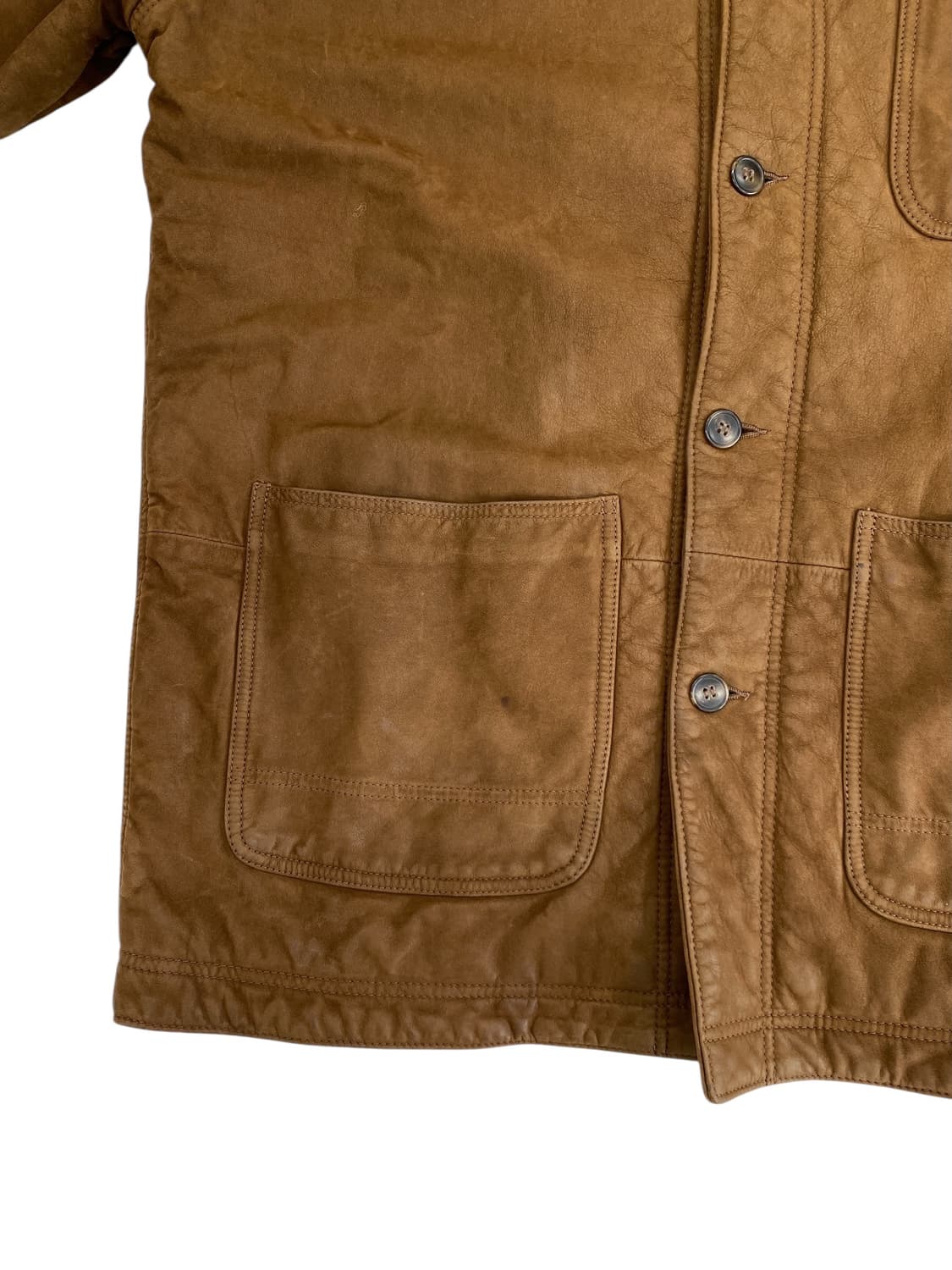 90‘s 엘엘빈 소가죽 초어 자켓 상품이미지4