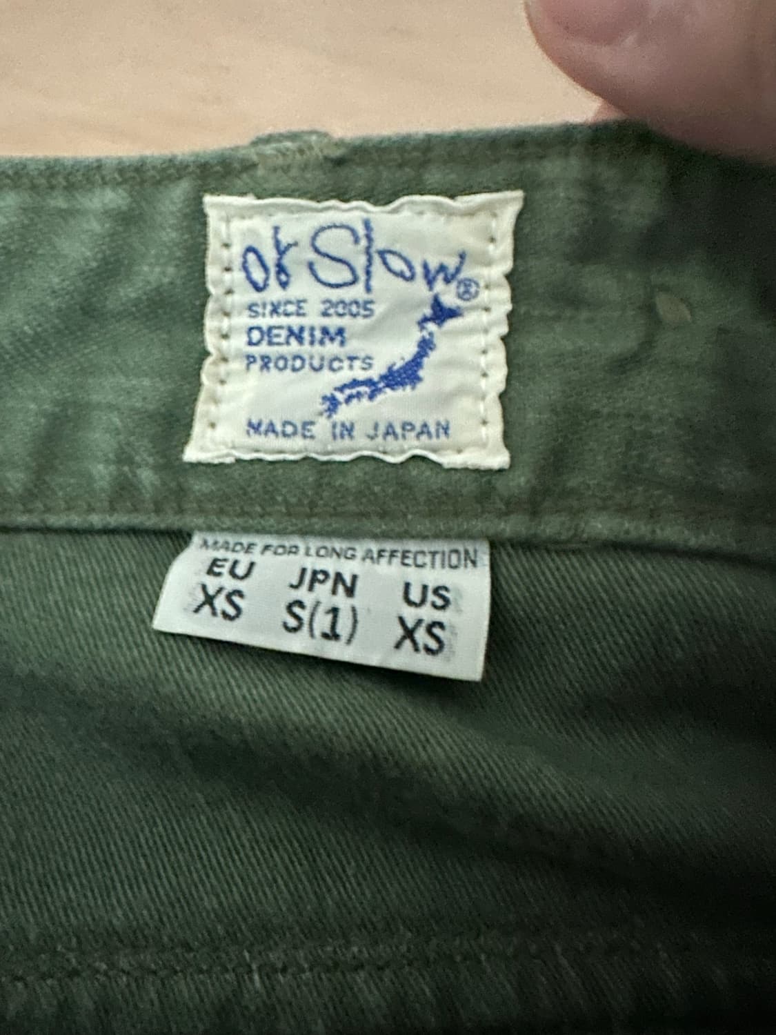 orslow 퍼티그 팬츠 슬림핏 여성 xs 상품이미지2