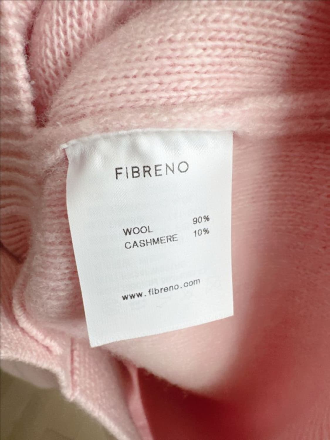 피브레노 브이넥 캐시미어 가디건 니트 핑크 s 새상품 /fibreno 베 상품이미지3