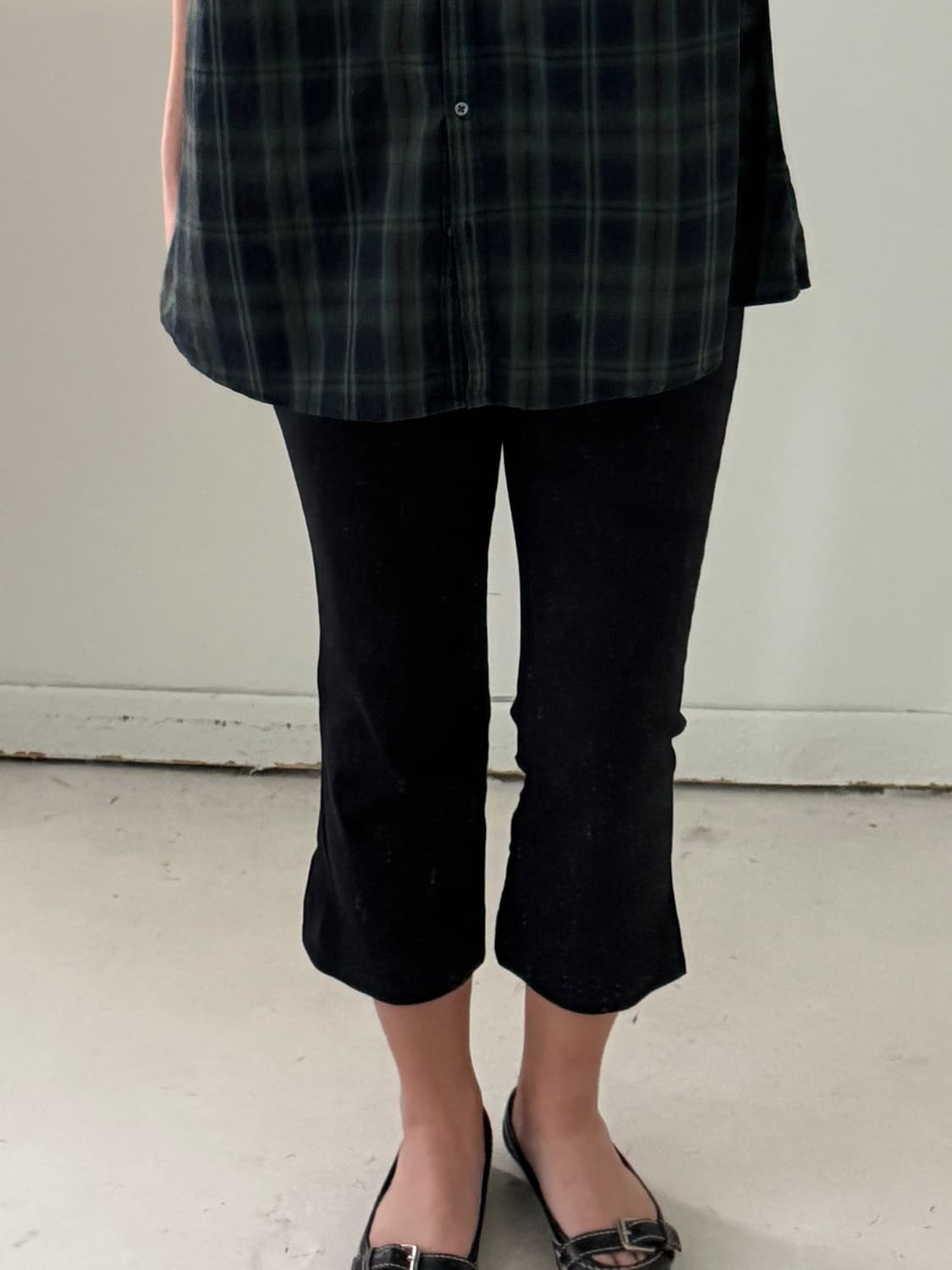 일본빈티지 블랙 카프리팬츠 상품이미지1