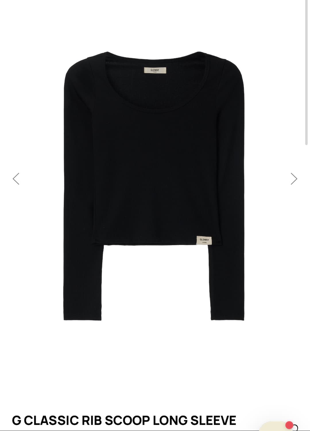 글로니 클래식 립 스퀘어 롱슬리브 (블랙) 상품이미지2
