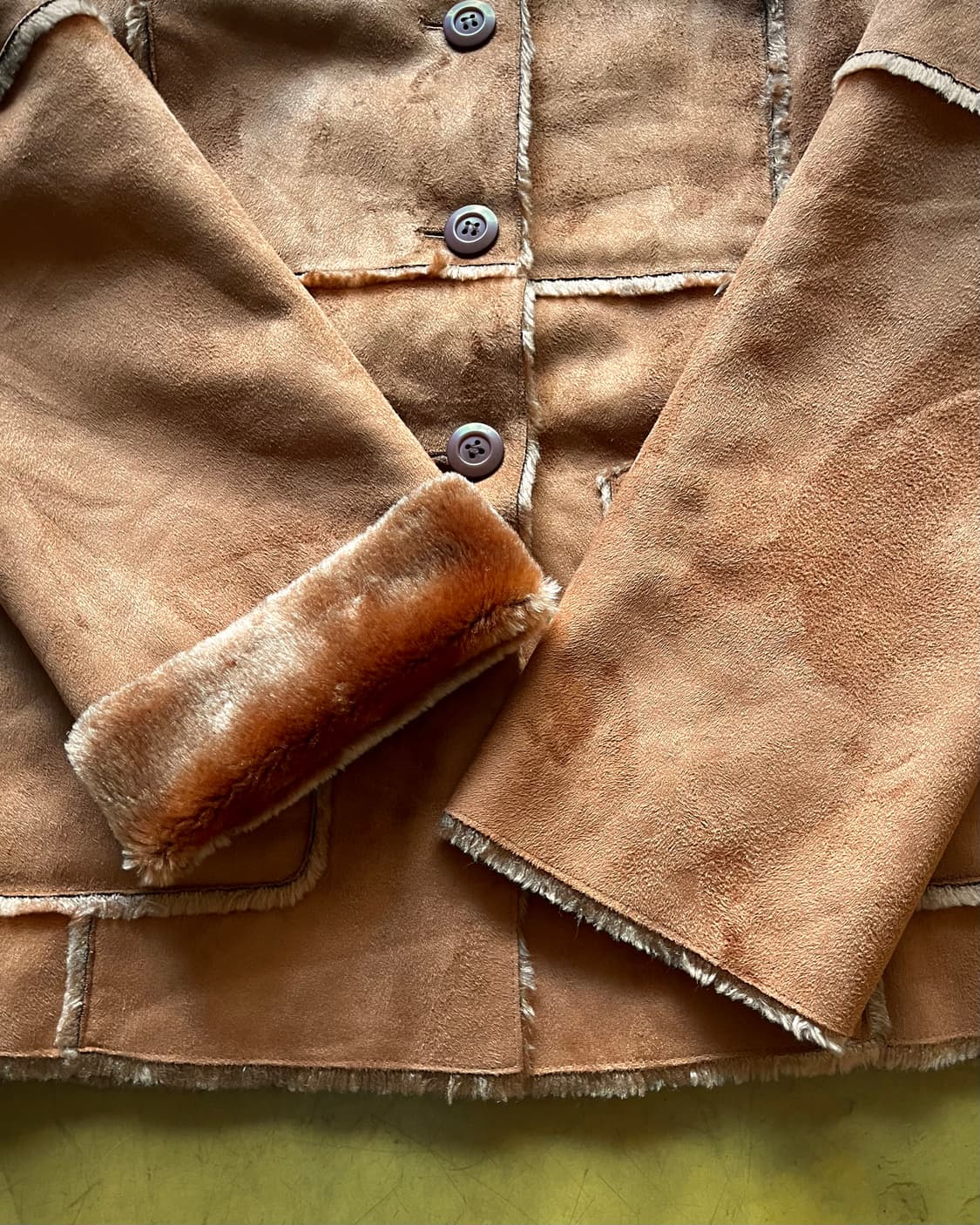 90-00s AURORA Japan Faux Leather Fur JK 상품이미지6