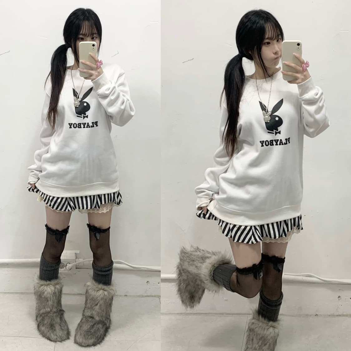 [PLAYBOY] 플레이보이 빅버니 갸루 mtm 롱슬리브 상품이미지1