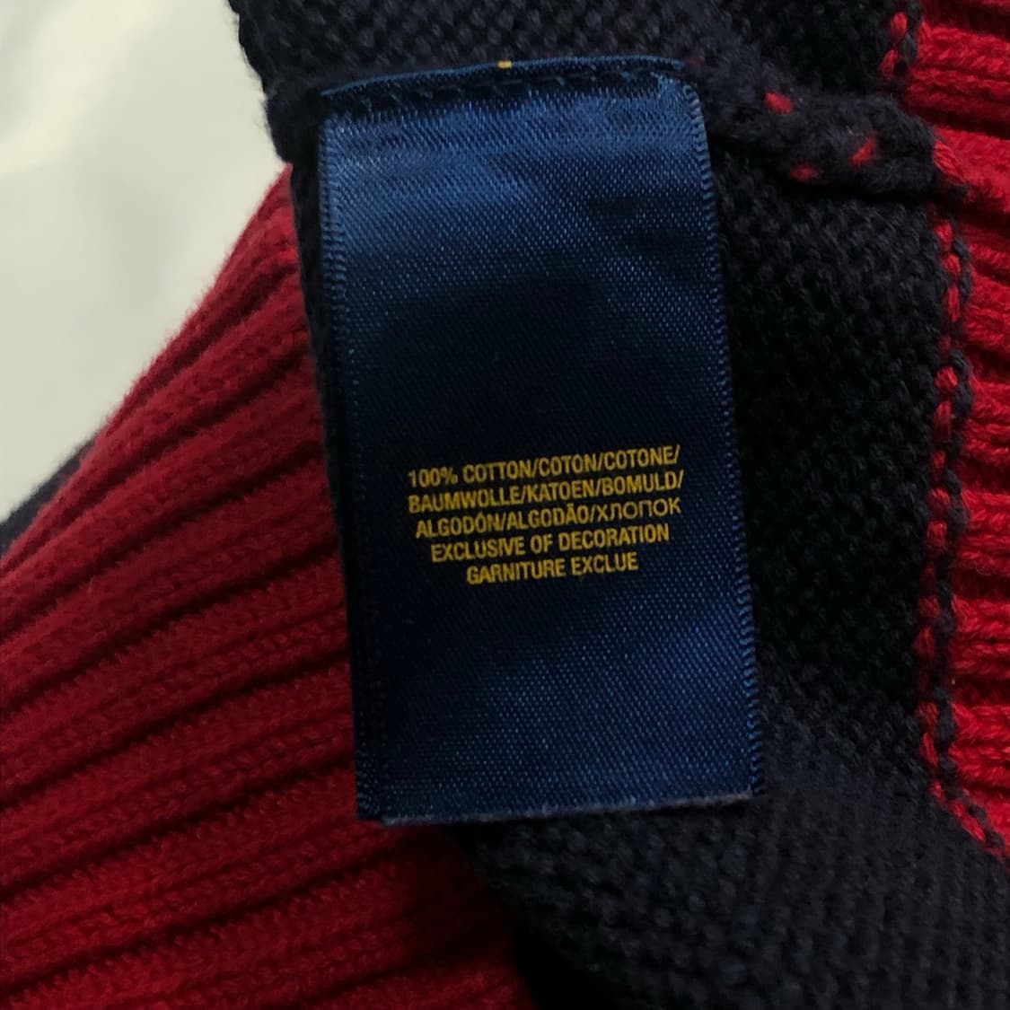 폴로 랄프로렌 빅포니 넘버 3 반집업 니트 상품이미지5