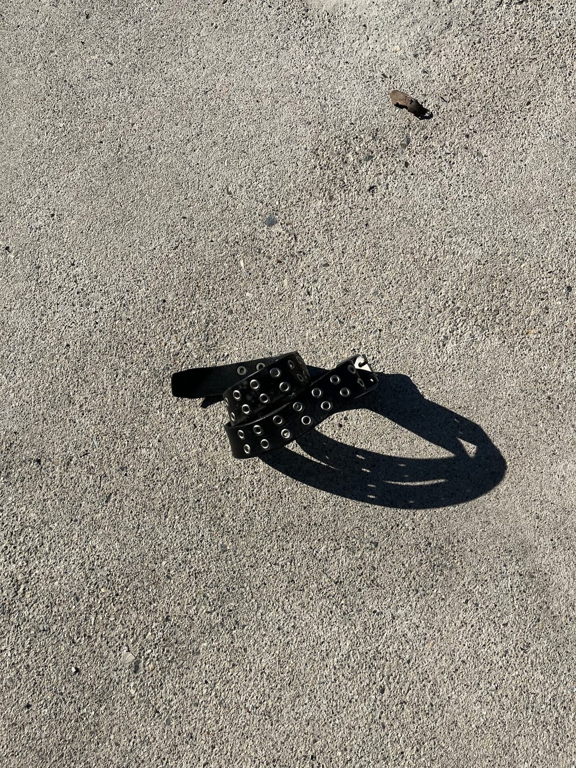 VINTAGE 더블 아일렛 리얼레더 벨트  상품이미지1