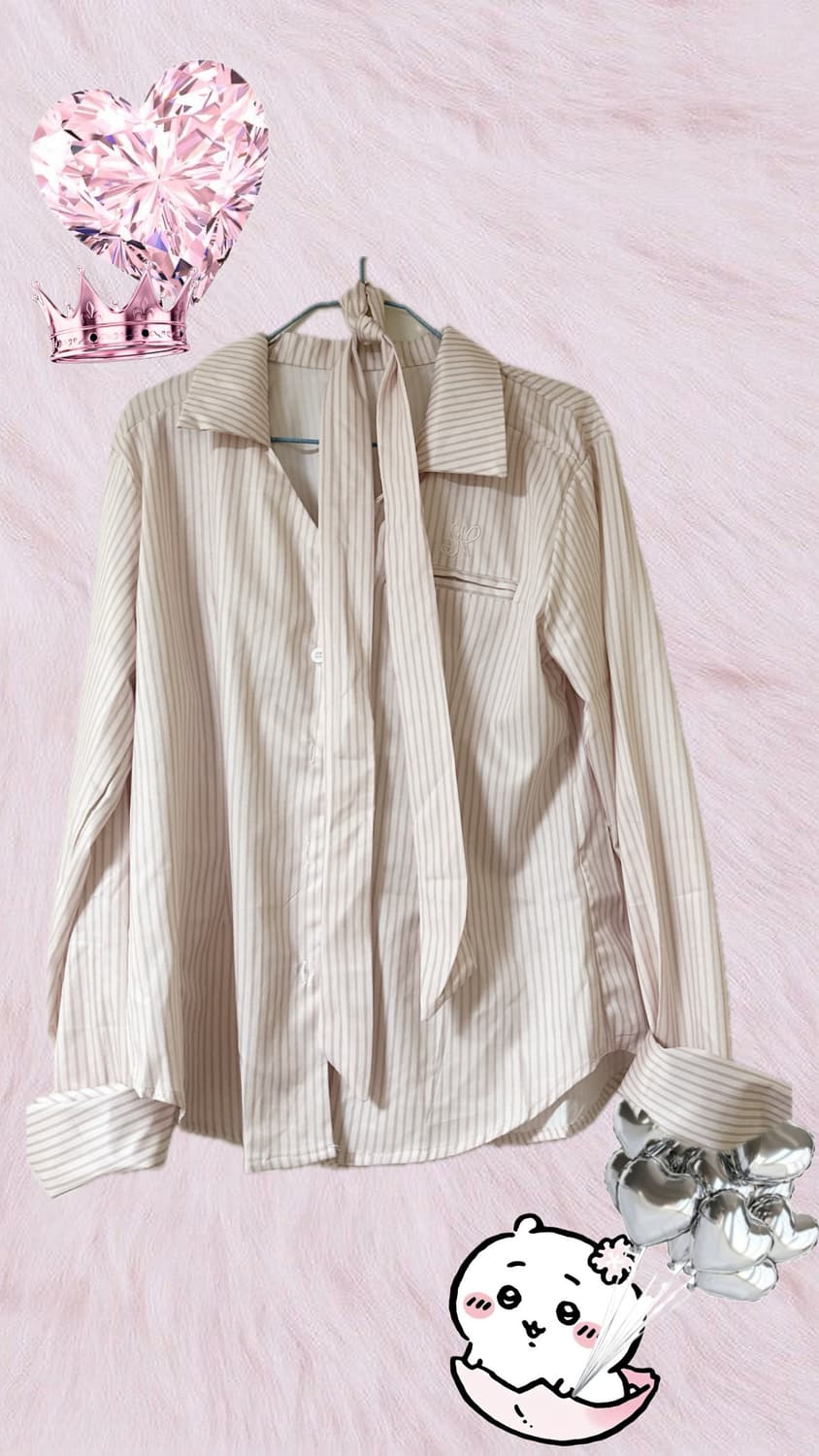 [새상품] 뽀용 스윗 프레피 셔츠 상품이미지1