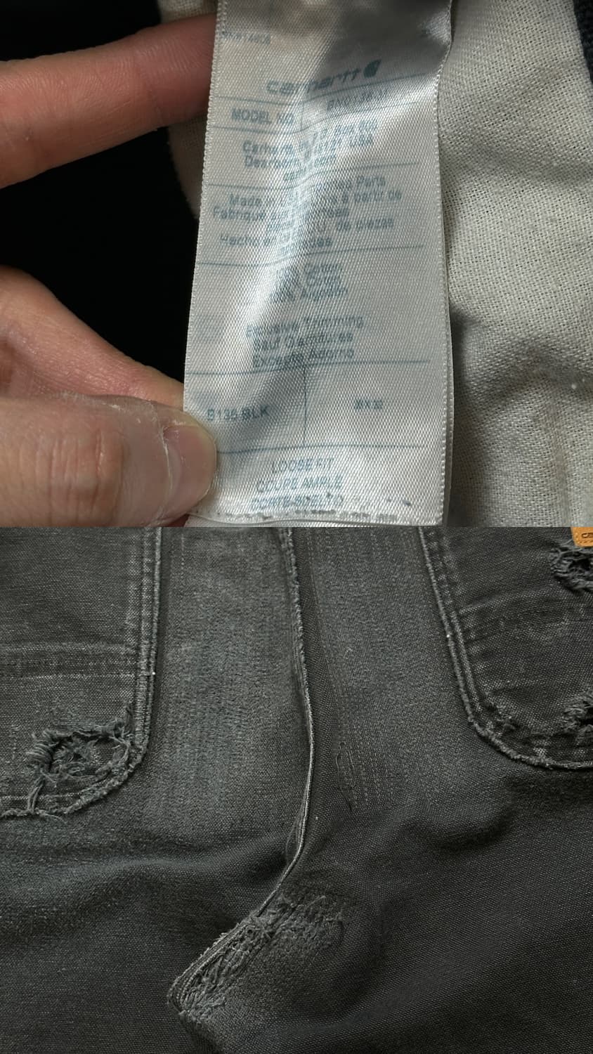 OG 칼하트 B136 더블니 블랙 칼하트 썩블니 워크팬츠 상품이미지10