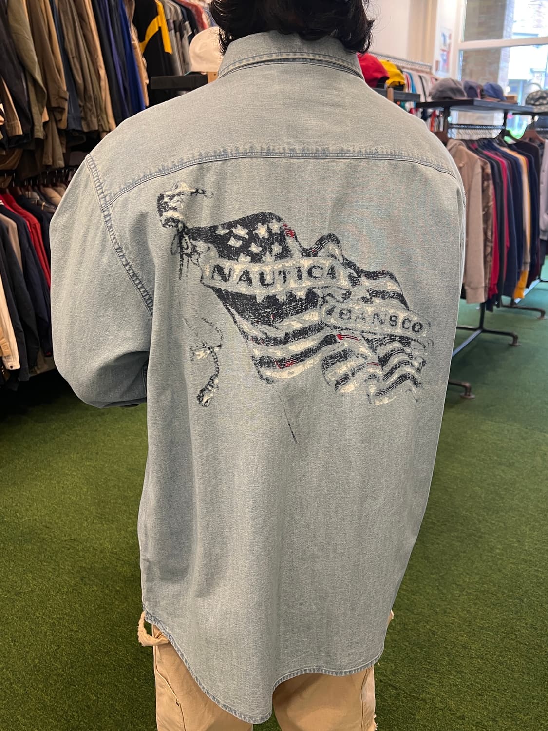 Nautica 노티카 진스 프린팅 데님 셔츠 상품이미지3