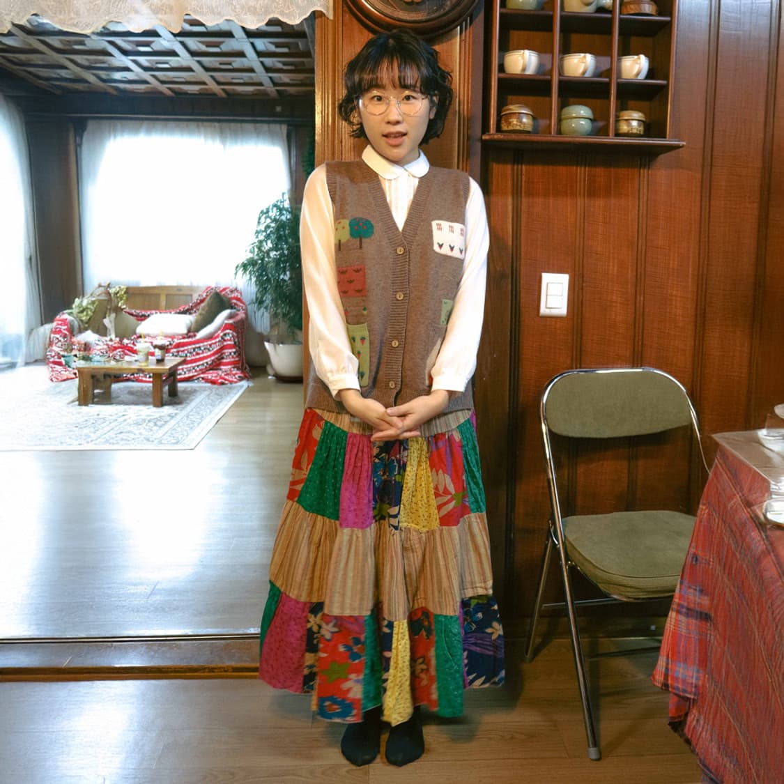 포켓 마을 니트 베스트 상품이미지2