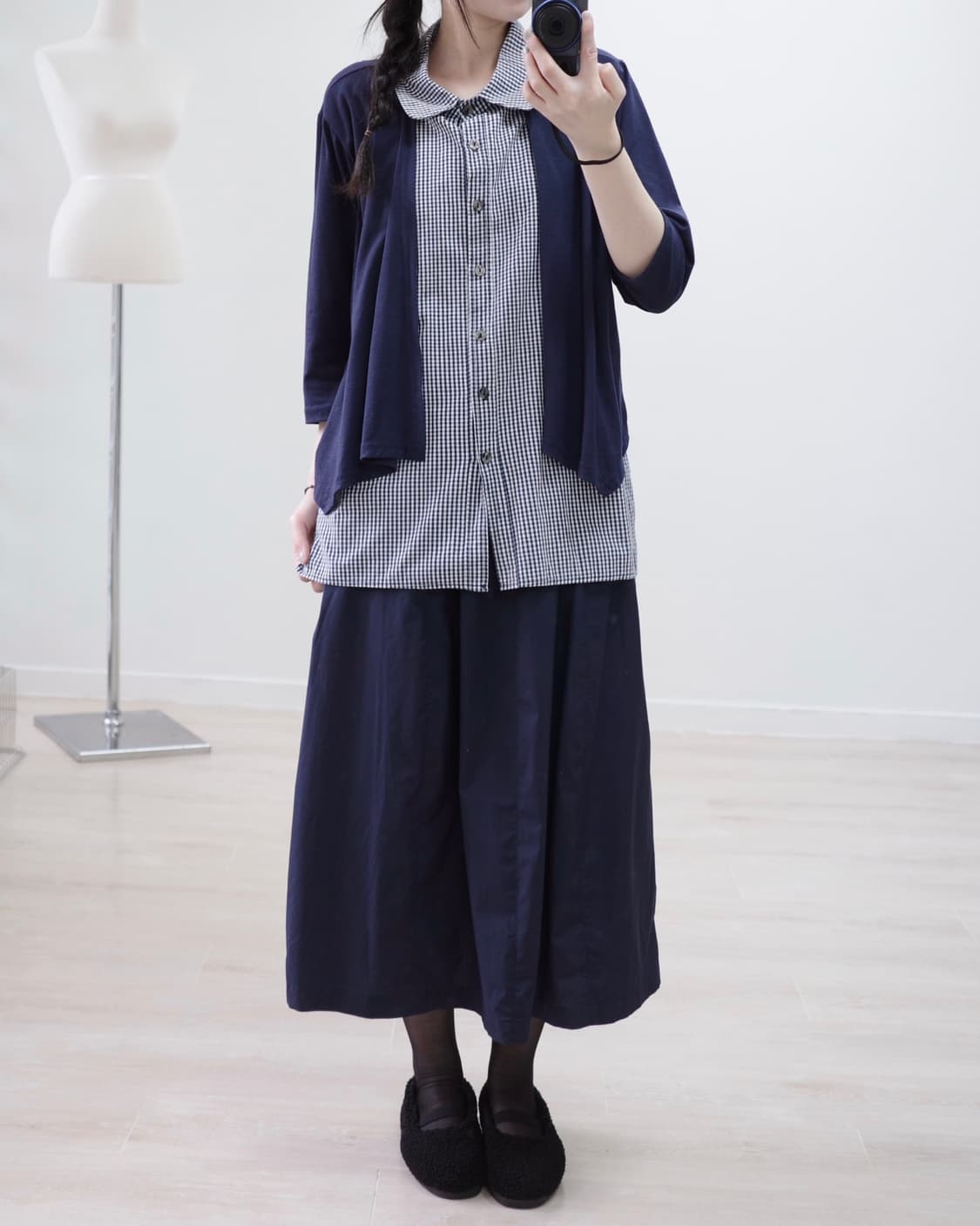  Check cardigan layered T-shirt 상품이미지8