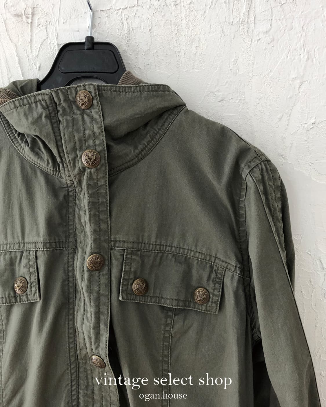 vintage khaki hood safari jacket 상품이미지5