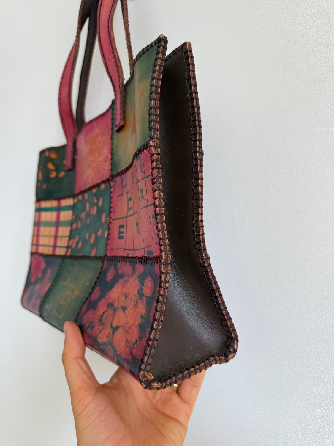 Pre owend 패치워크 레더 숄더백 상품이미지4