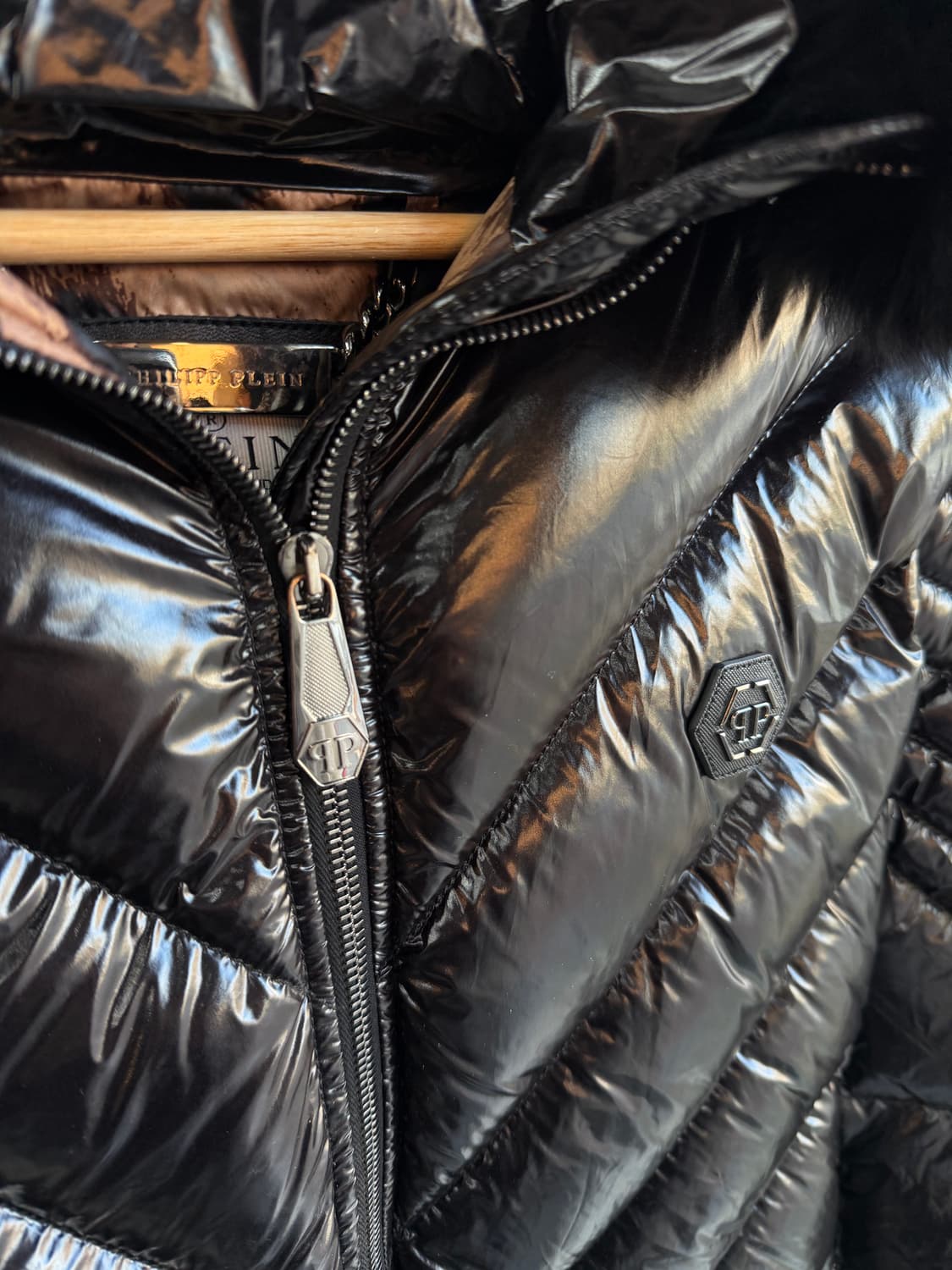 M/ 필립플레인 폭스퍼 구스다운 유광패딩 상품이미지6