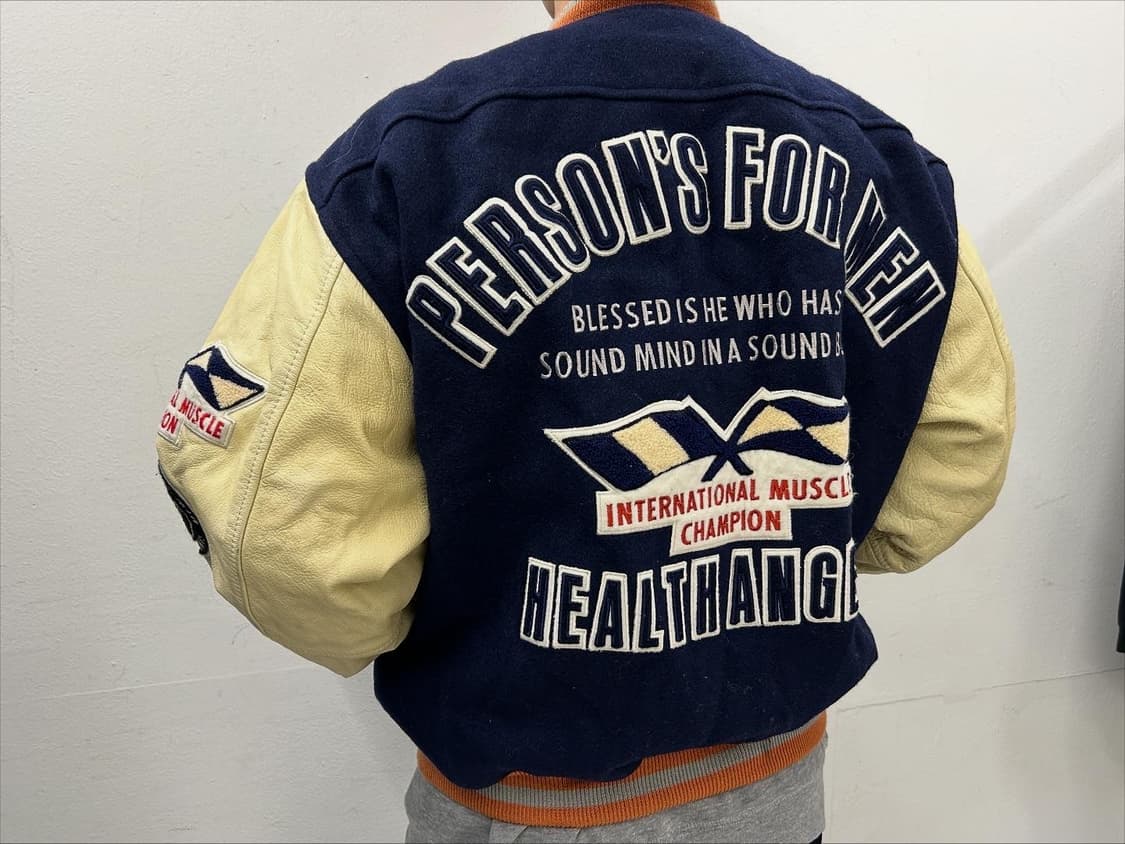 PERSONS 바시티자켓 야구 점퍼 네이비 상품이미지3