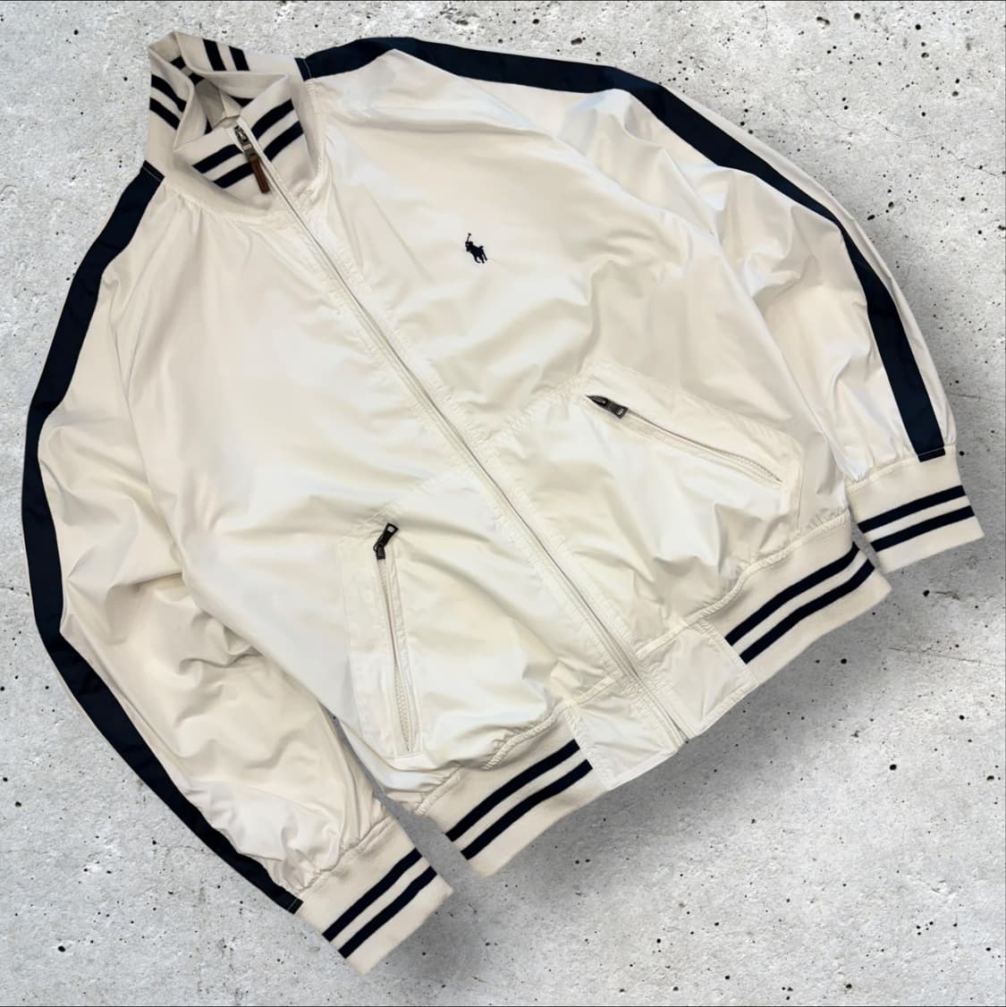 [L] 폴로 랄프로렌 화이트 바람막이 트랙 자켓 C714 상품이미지1