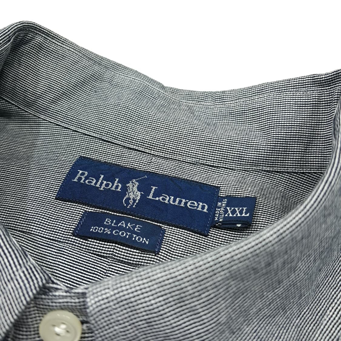 CL813 2XL 폴로 90s 멀티포니 스틸그레이 모노 도트체크 셔츠  상품이미지3