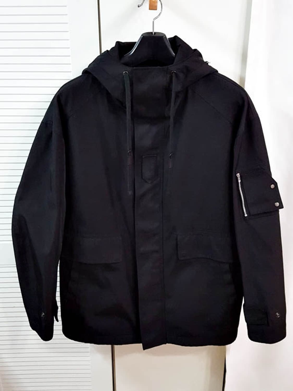질스튜어트 남성 오버핏 쉘파카 자켓 블랙 상품이미지1