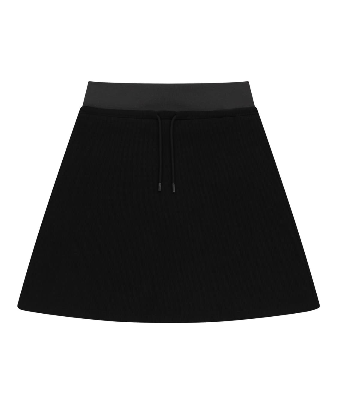 코이세이오 038 MINI WAFFLE A-LINE SKIRT BLACK 상품이미지1